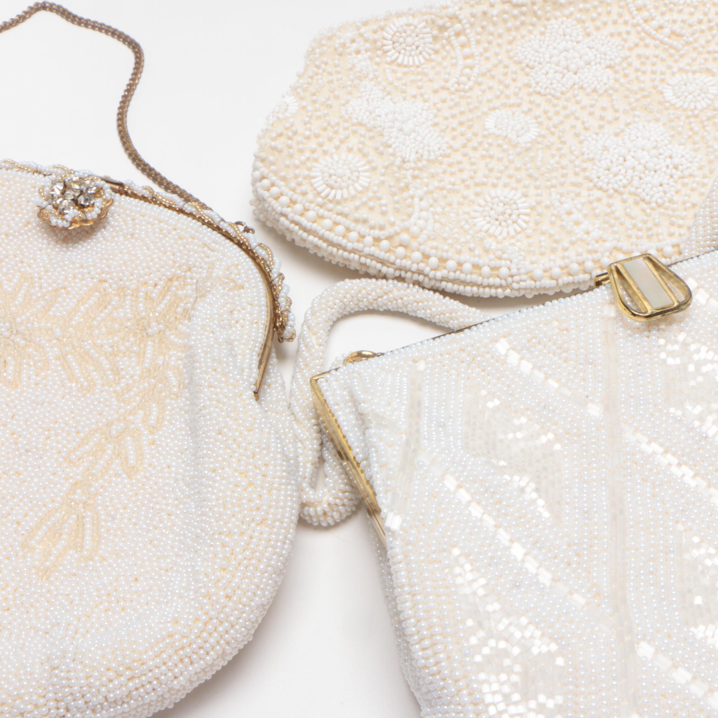 Manon Black Alligator Handbag with Evening Bags and Clutches, Vintage