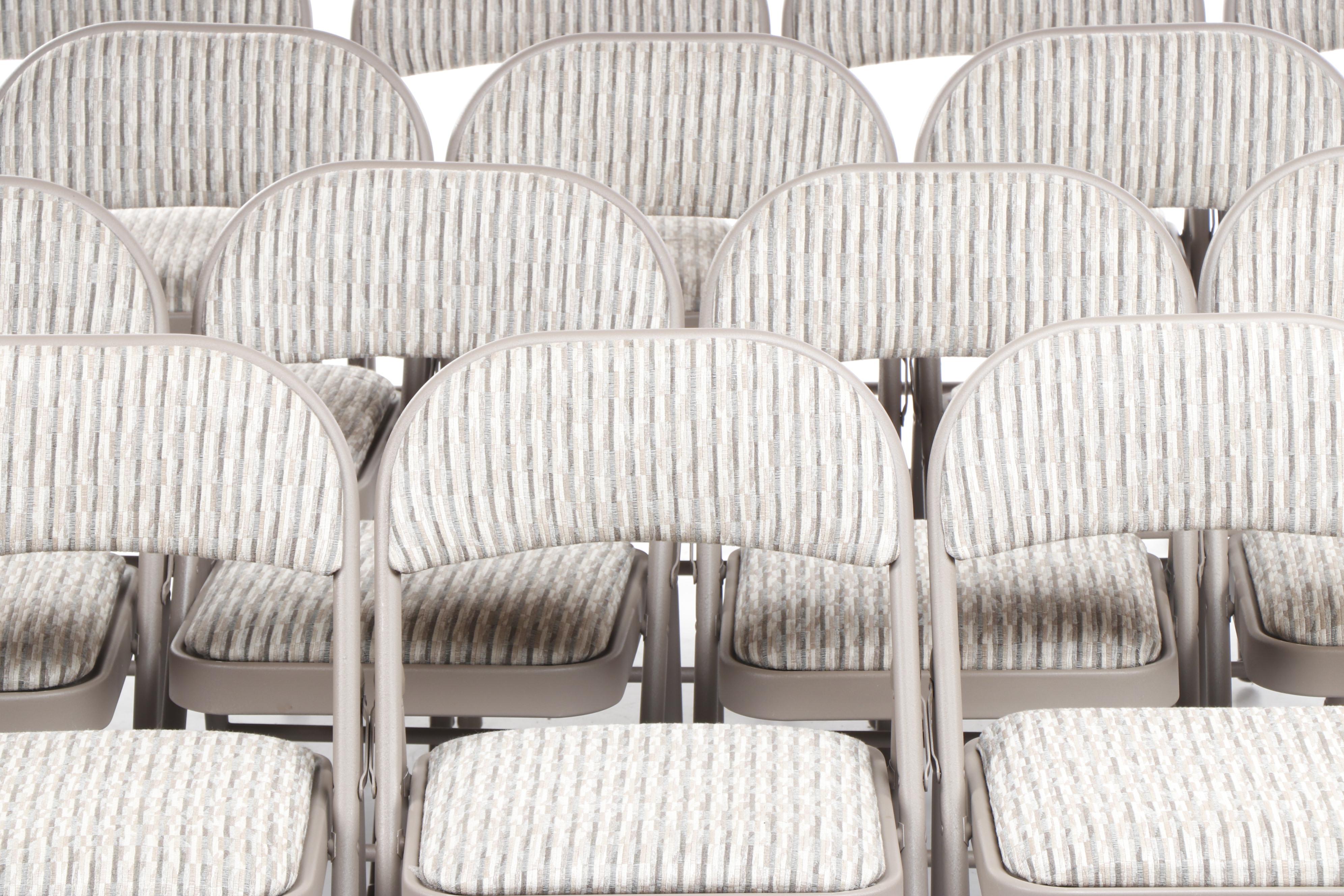 Samsonite "Chicory Cabin" Padded Folding Chairs, Set of 18