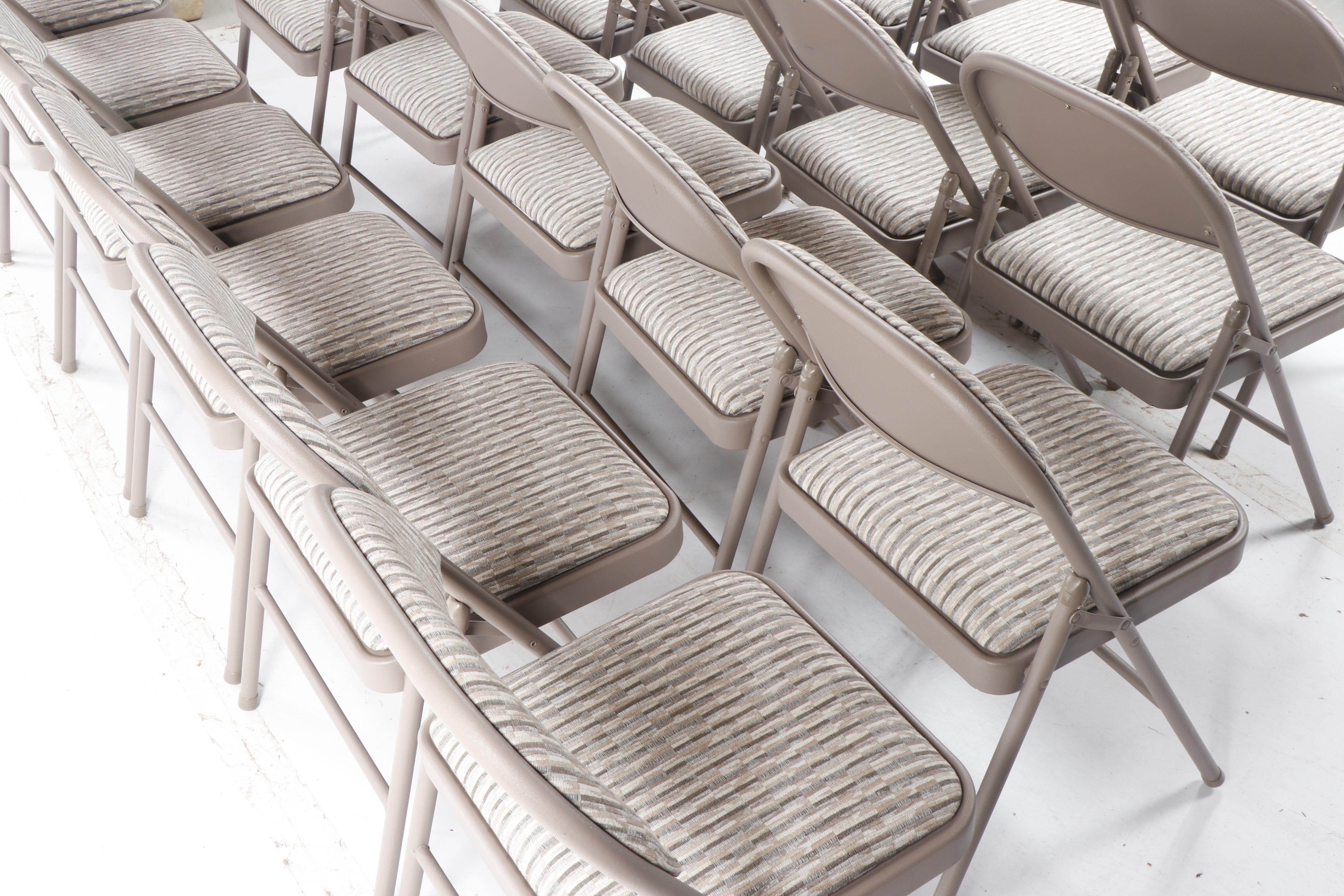 Samsonite "Chicory Cabin" Padded Folding Chairs, Set of 18