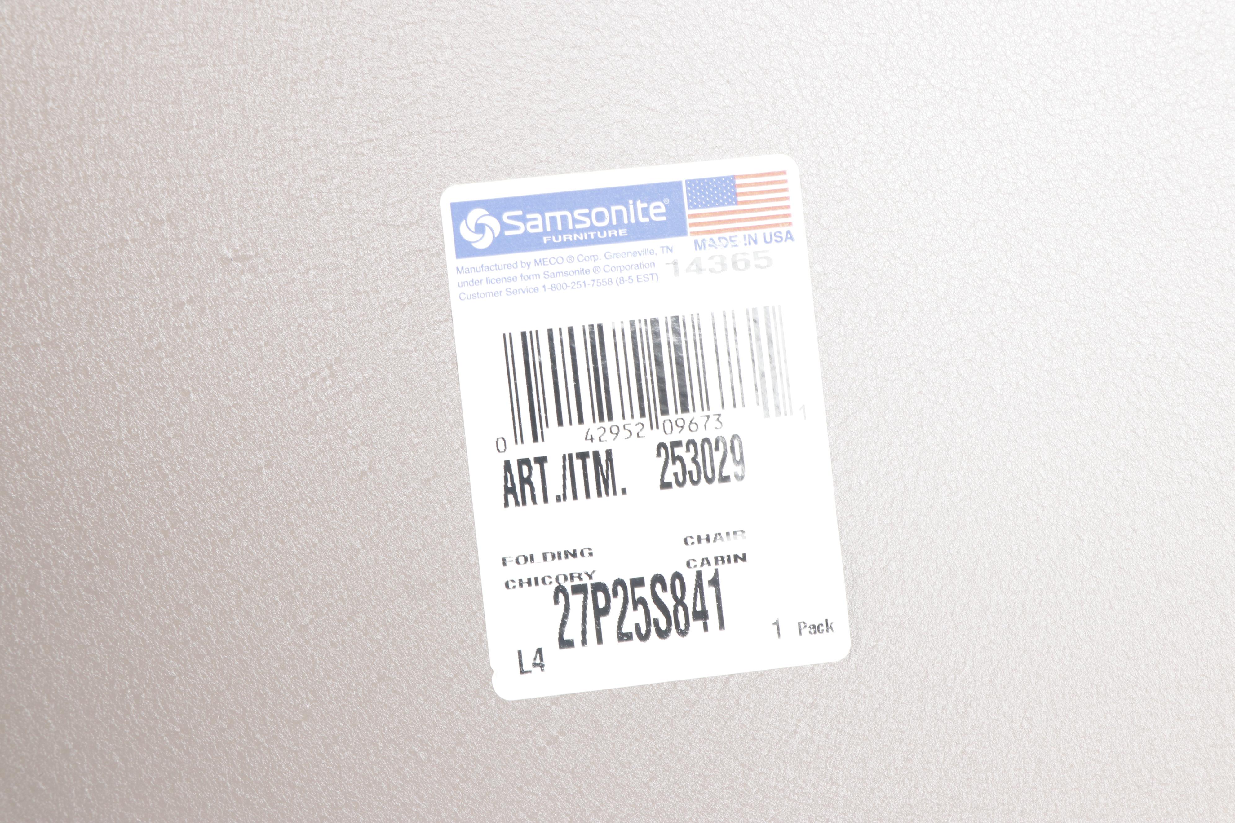 Samsonite "Chicory Cabin" Padded Folding Chairs, Set of 18