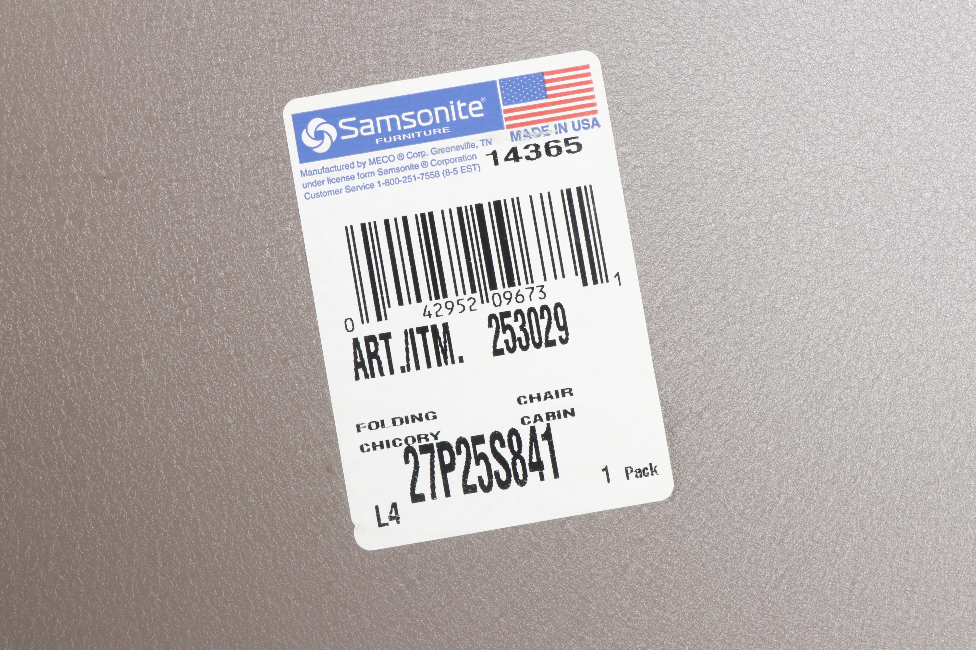 Samsonite "Chicory Cabin" Padded Folding Chairs, Set of 18