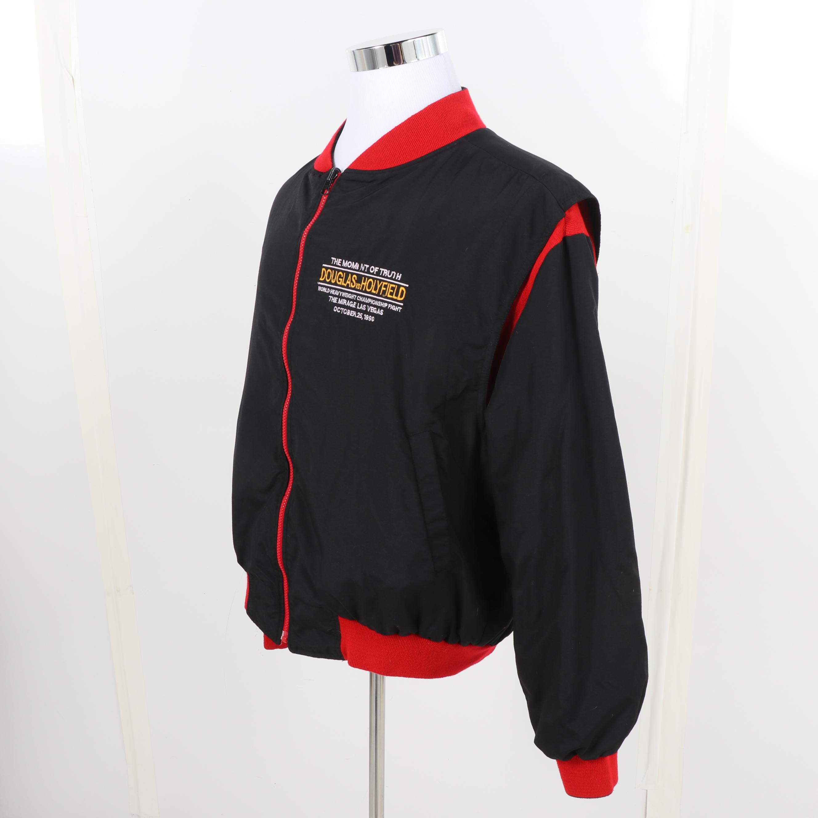 Men's “Douglas vs Holyfield” Mirage Las Vegas Bomber Jacket, 1990