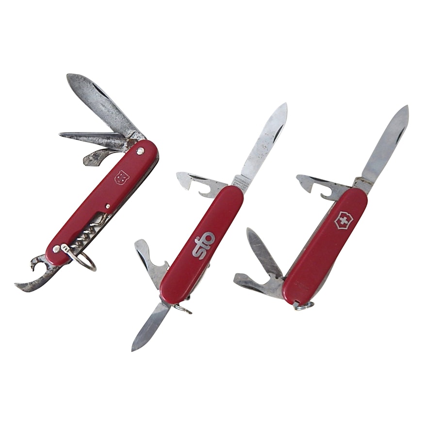 Victorinox Switzerland and Colonial Swiss Army Style Knives