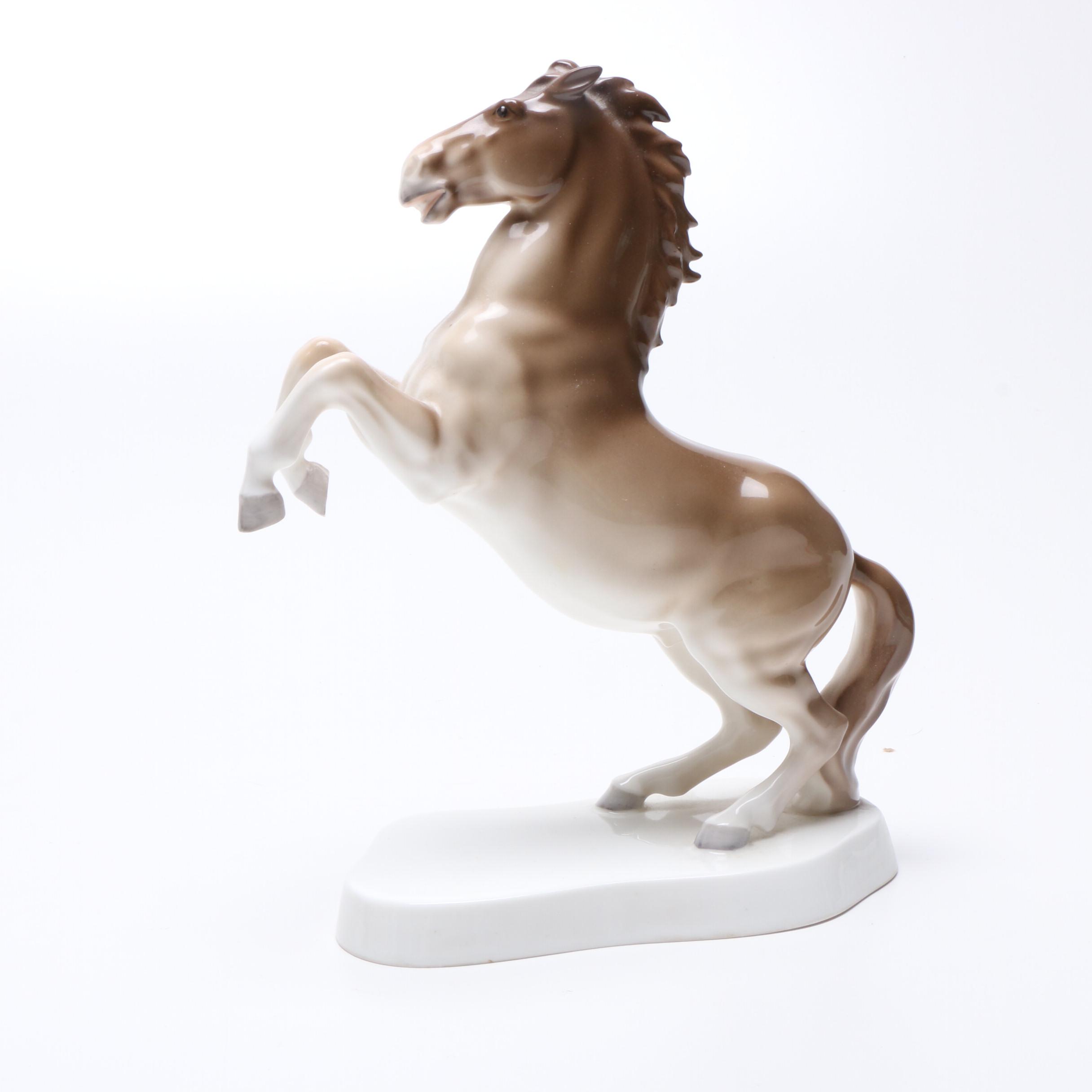 Noritake Horse, Hachiro Goto "Meadow Lark" and Ceramic Dog, Mid Century