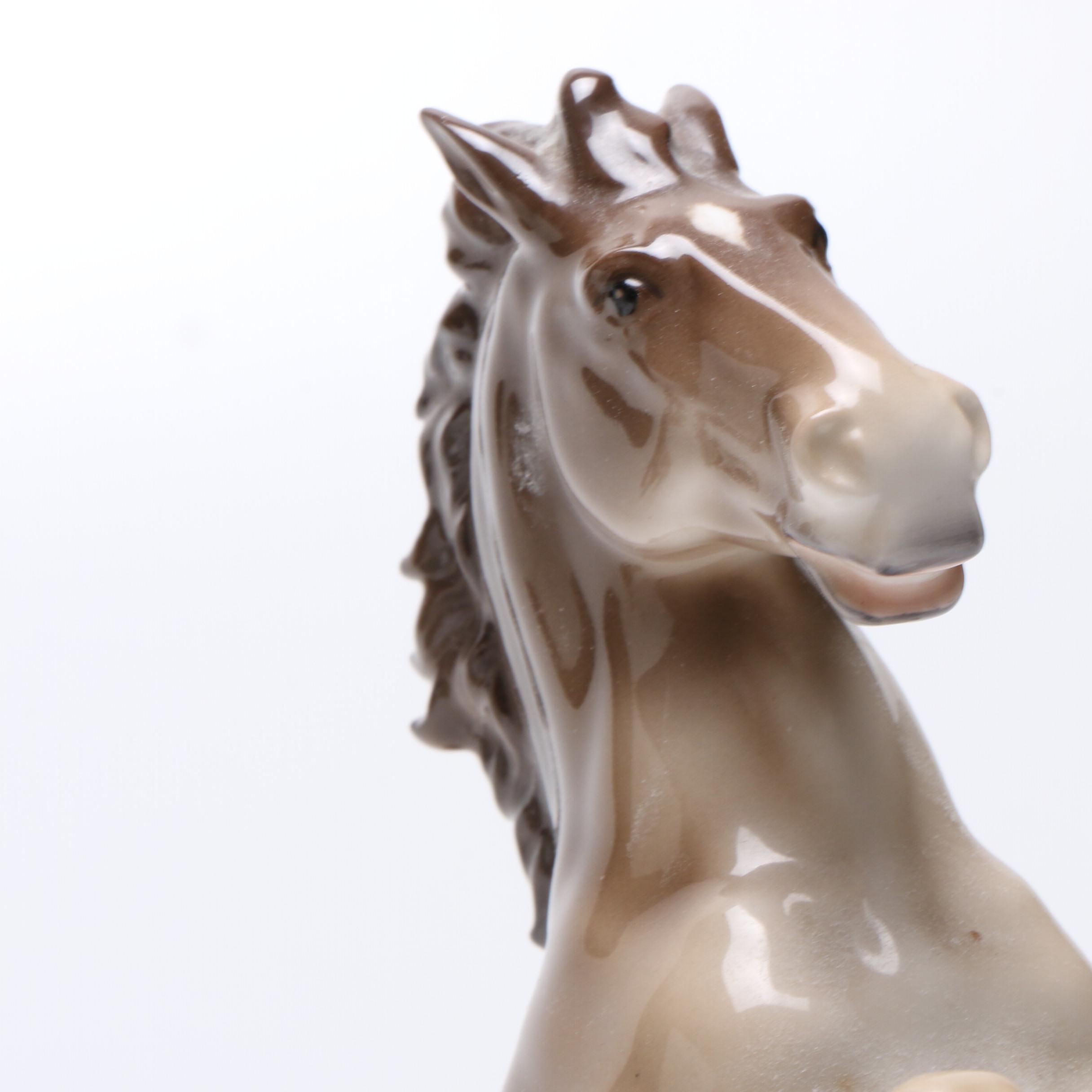 Noritake Horse, Hachiro Goto "Meadow Lark" and Ceramic Dog, Mid Century