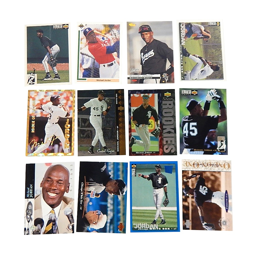 (HOF) Michael Jordan Baseball Rookie Card Lot - 12 Count Lot