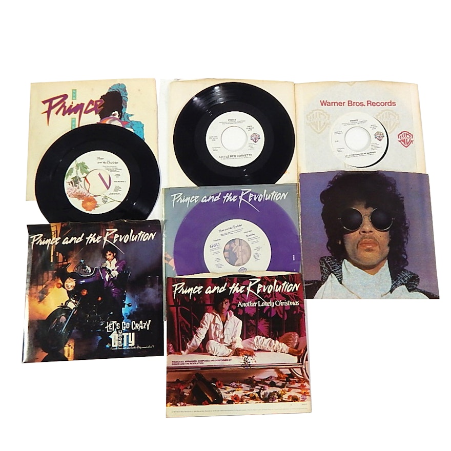 Prince 45 RPM Record Lot with Purple Rain and More - 7 Count Lot