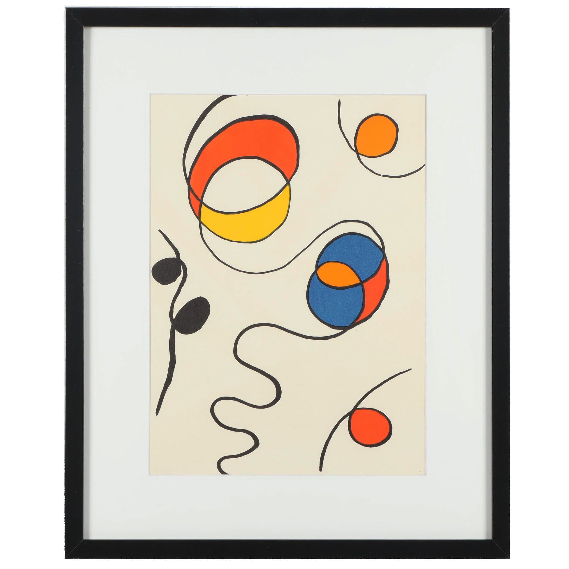Alexander Calder Color Lithograph for "Derriere le Miroir"