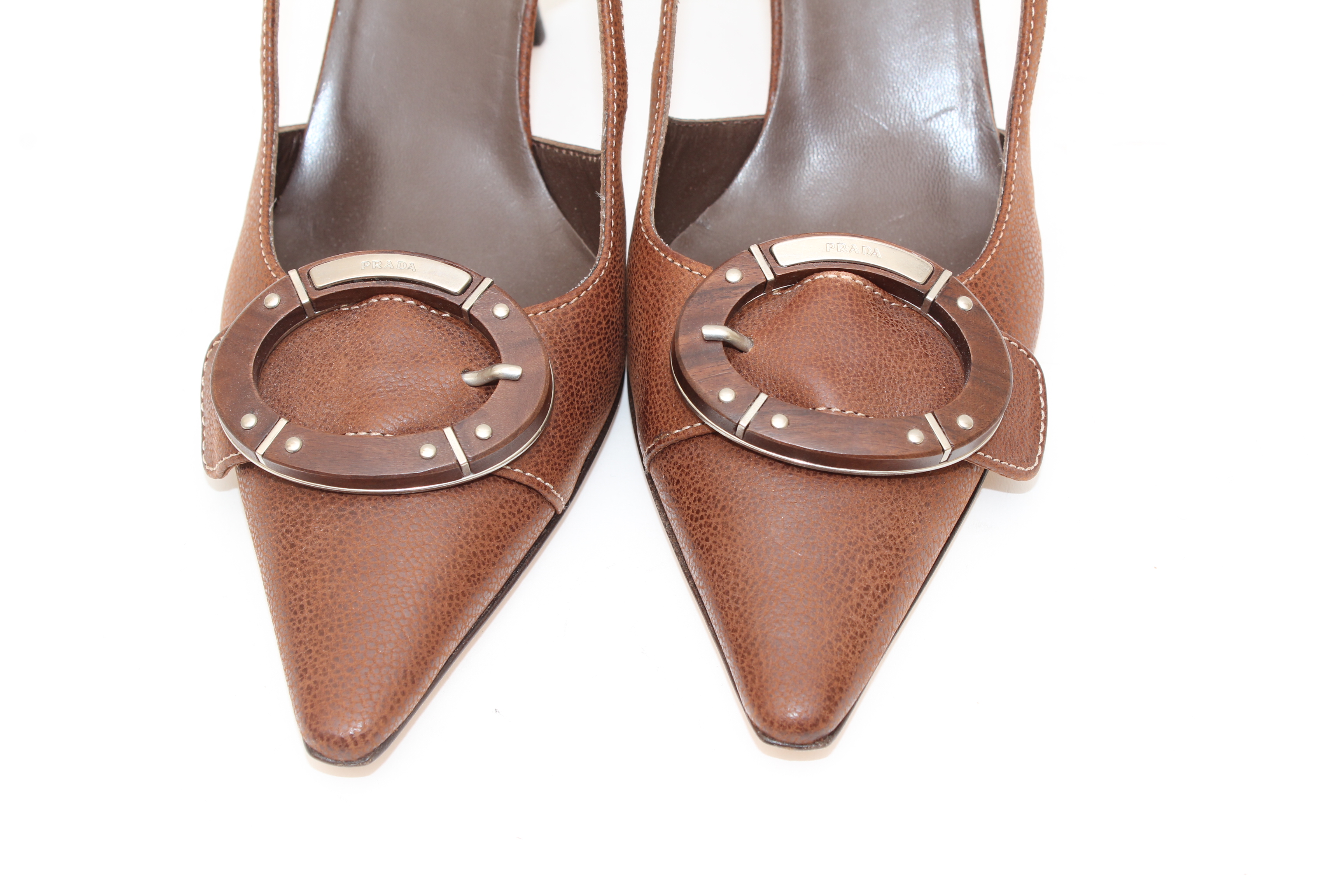 Prada Leather and Suede Slingbacks and Pumps