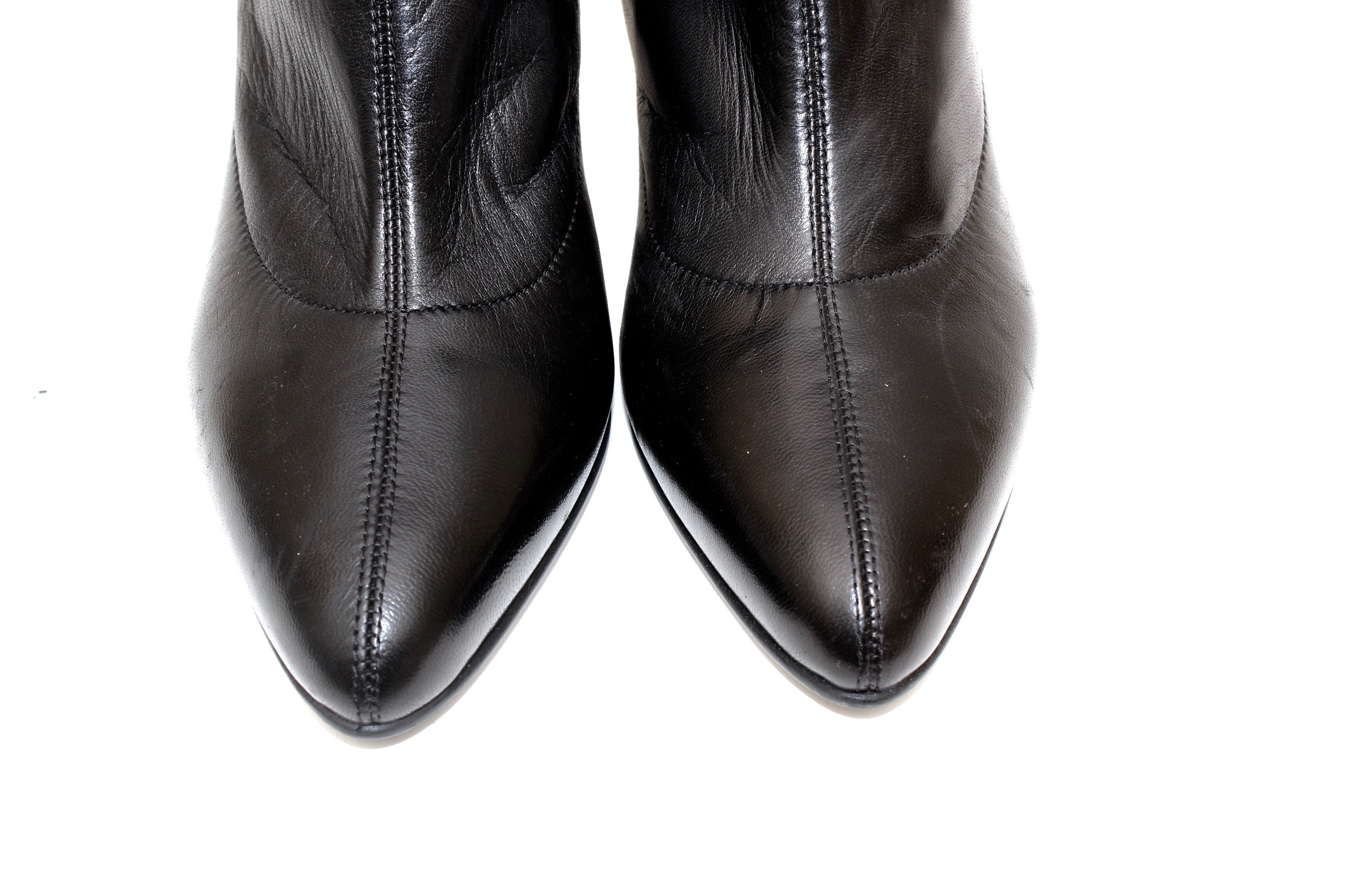 Prada and Isaac Mizrahi Black Leather and Suede Booties