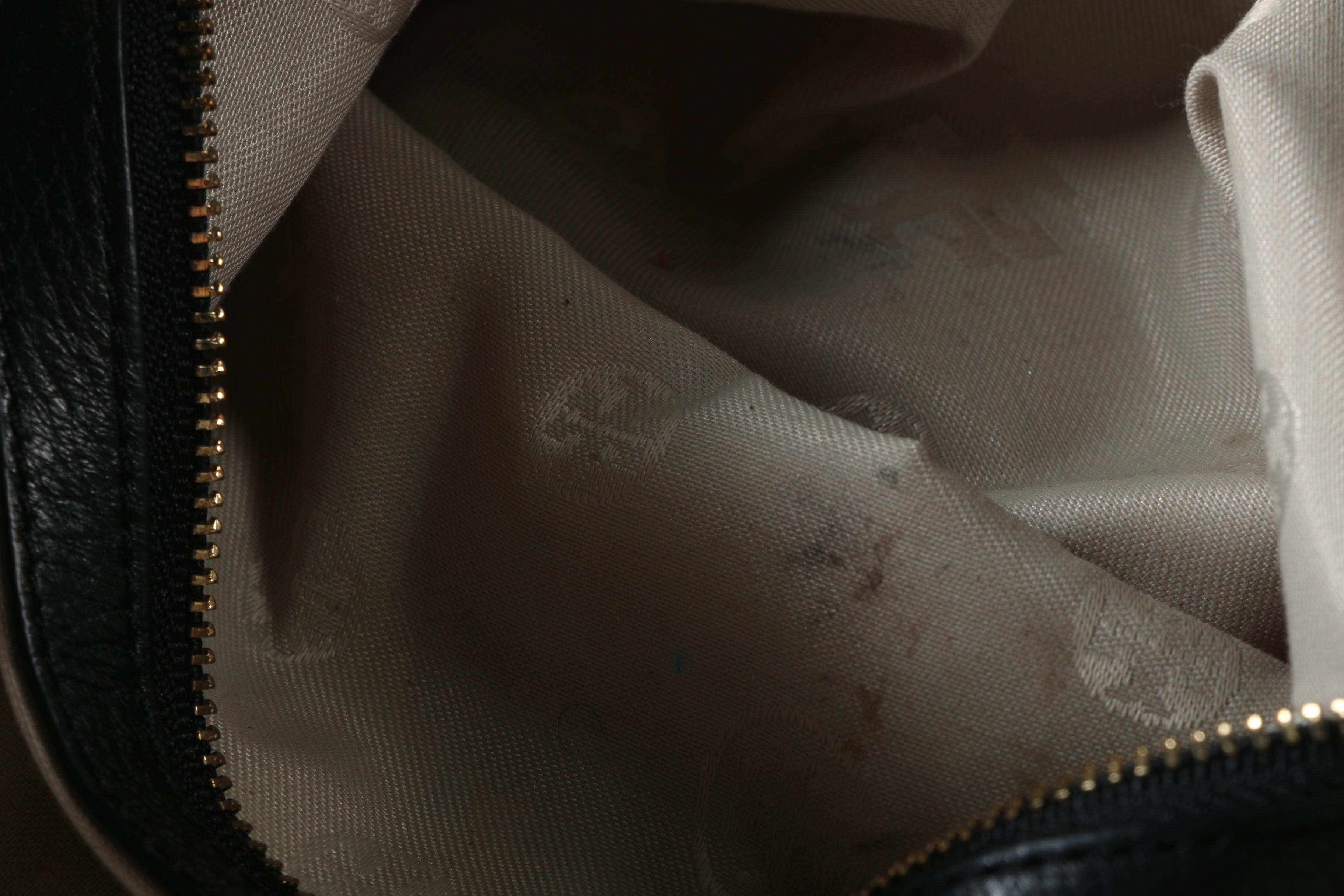 Tory Burch Amanda Black Pebbled Leather Convertible Satchel