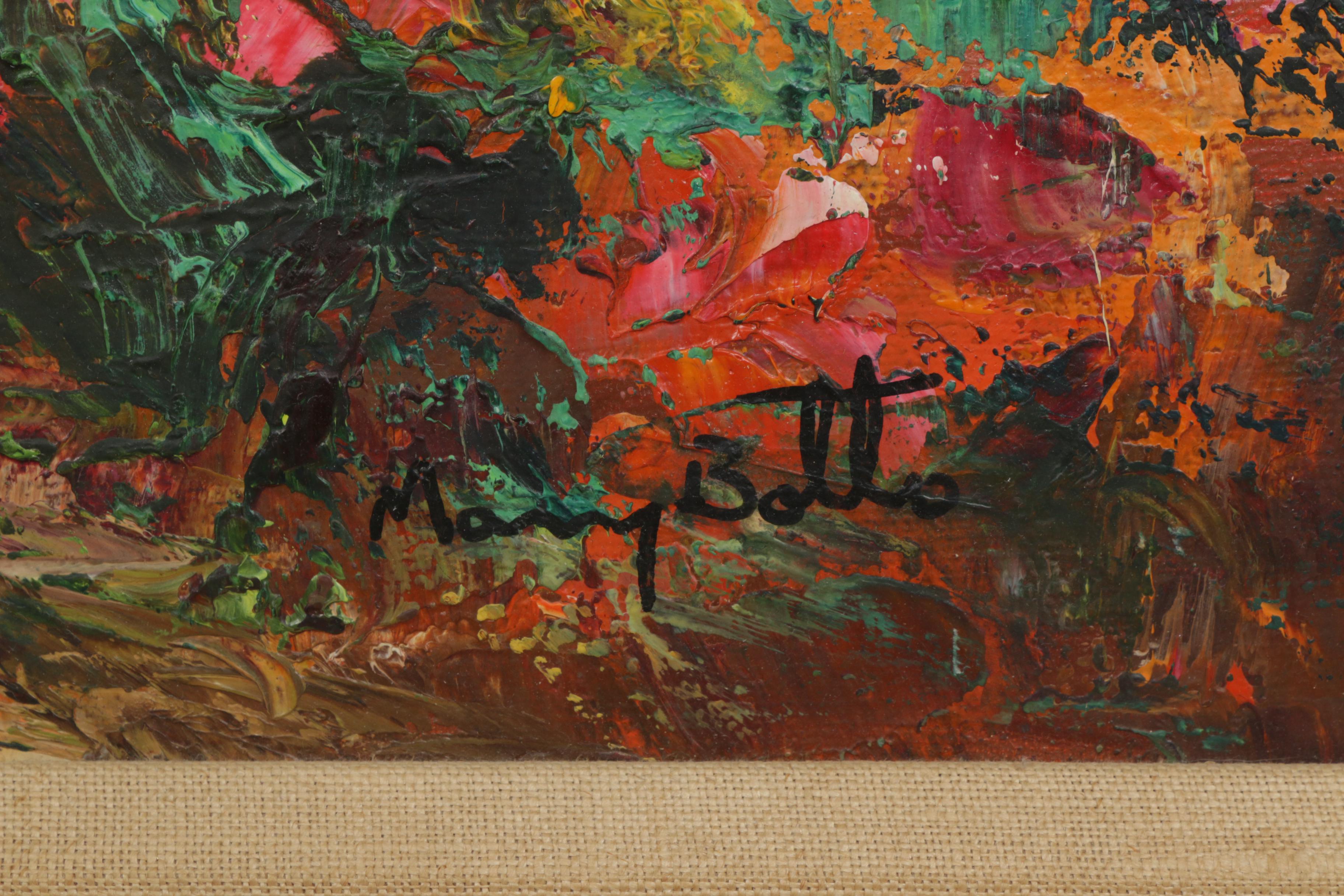 Mary Botto European Street Scene Oil Painting