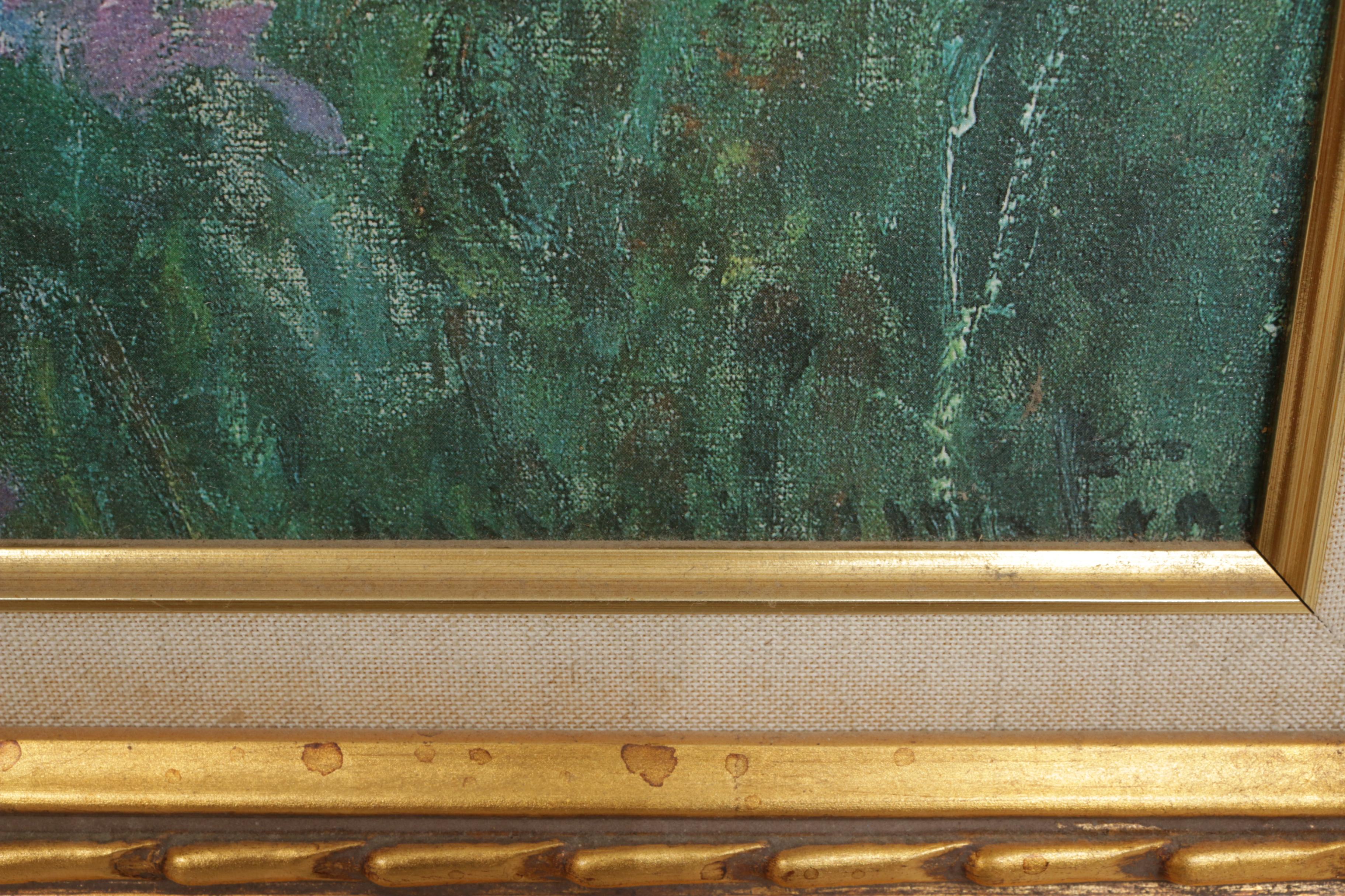 Impressionist Style Garden Landscape Oil Painting