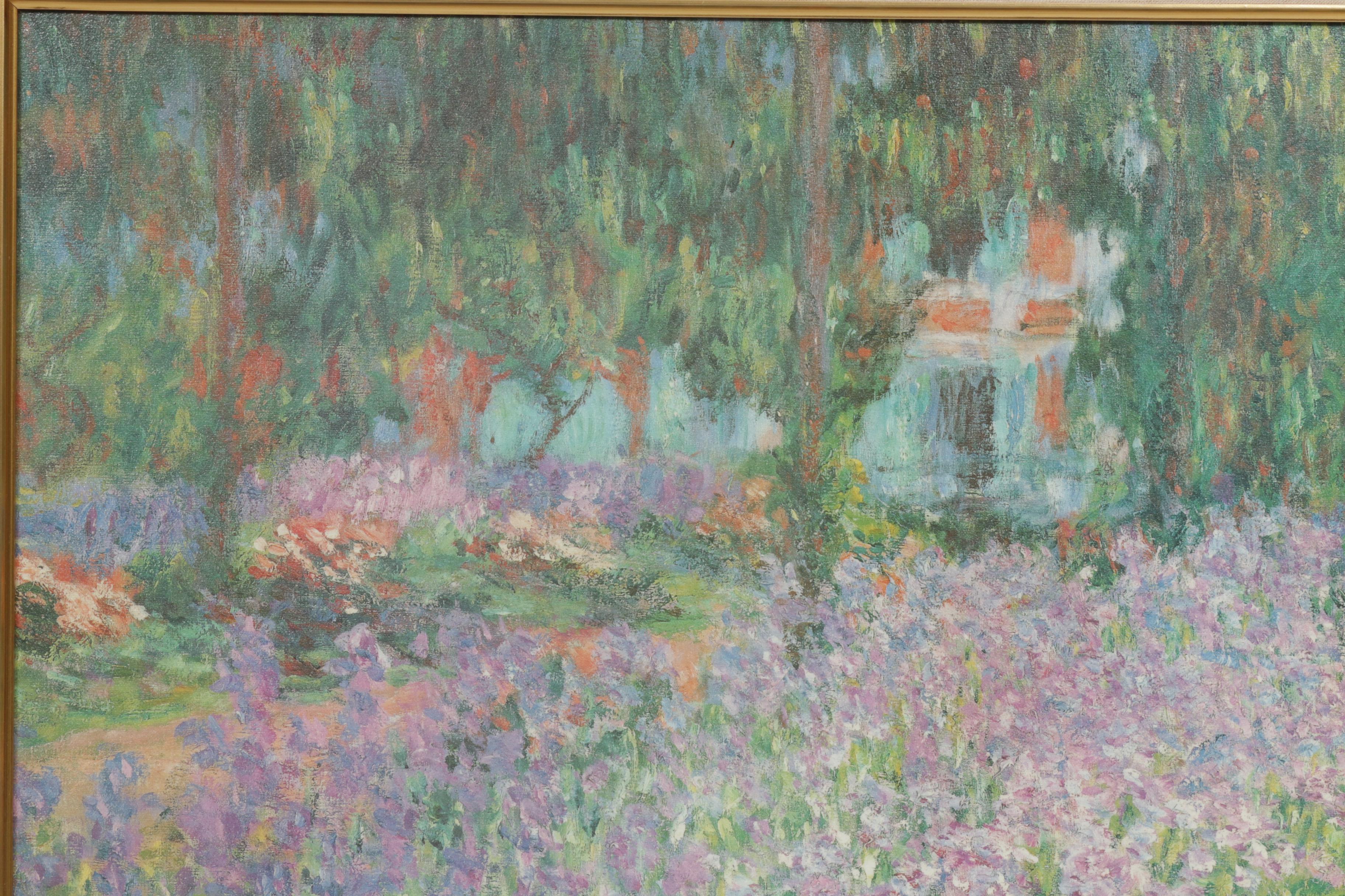 Impressionist Style Garden Landscape Oil Painting