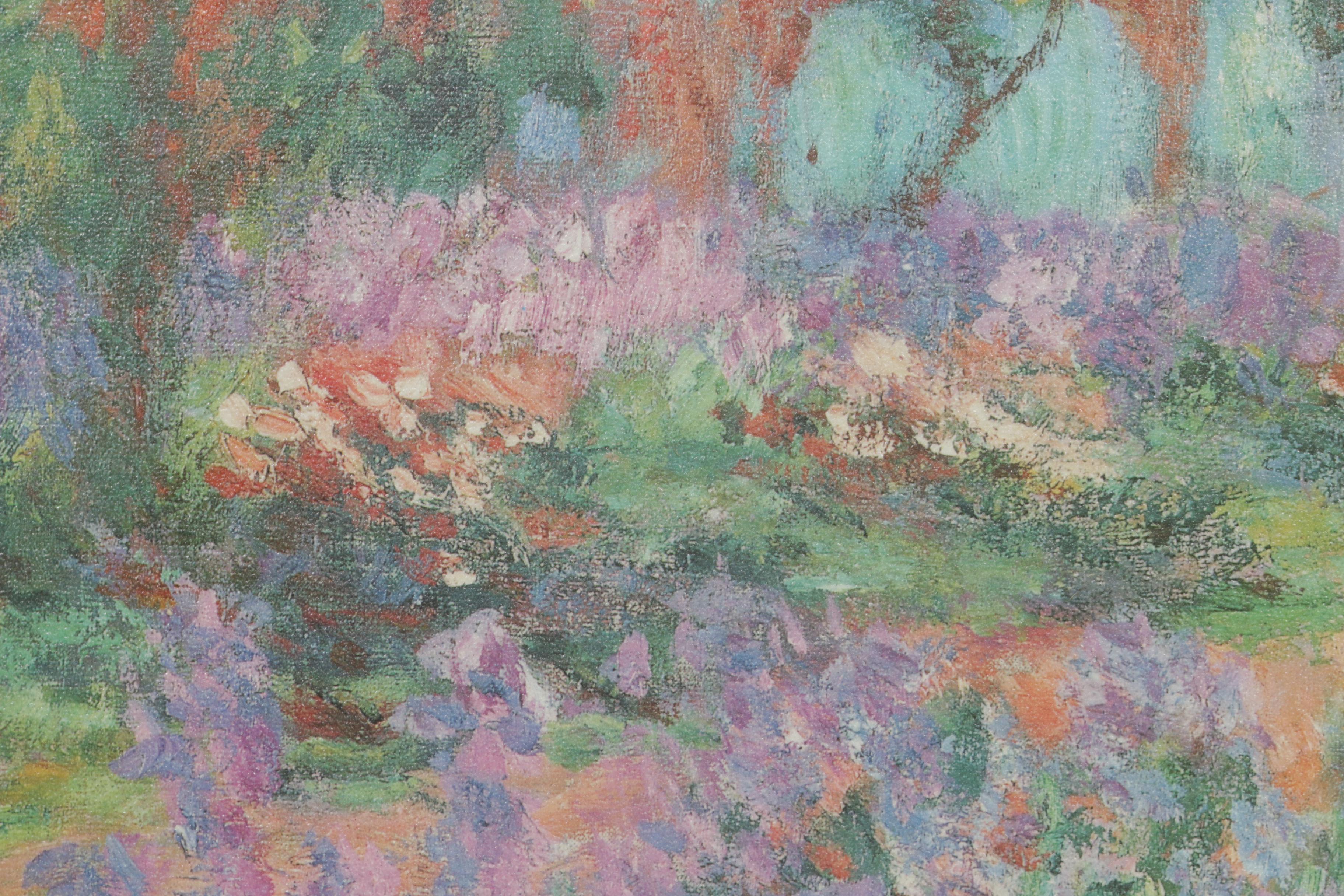 Impressionist Style Garden Landscape Oil Painting