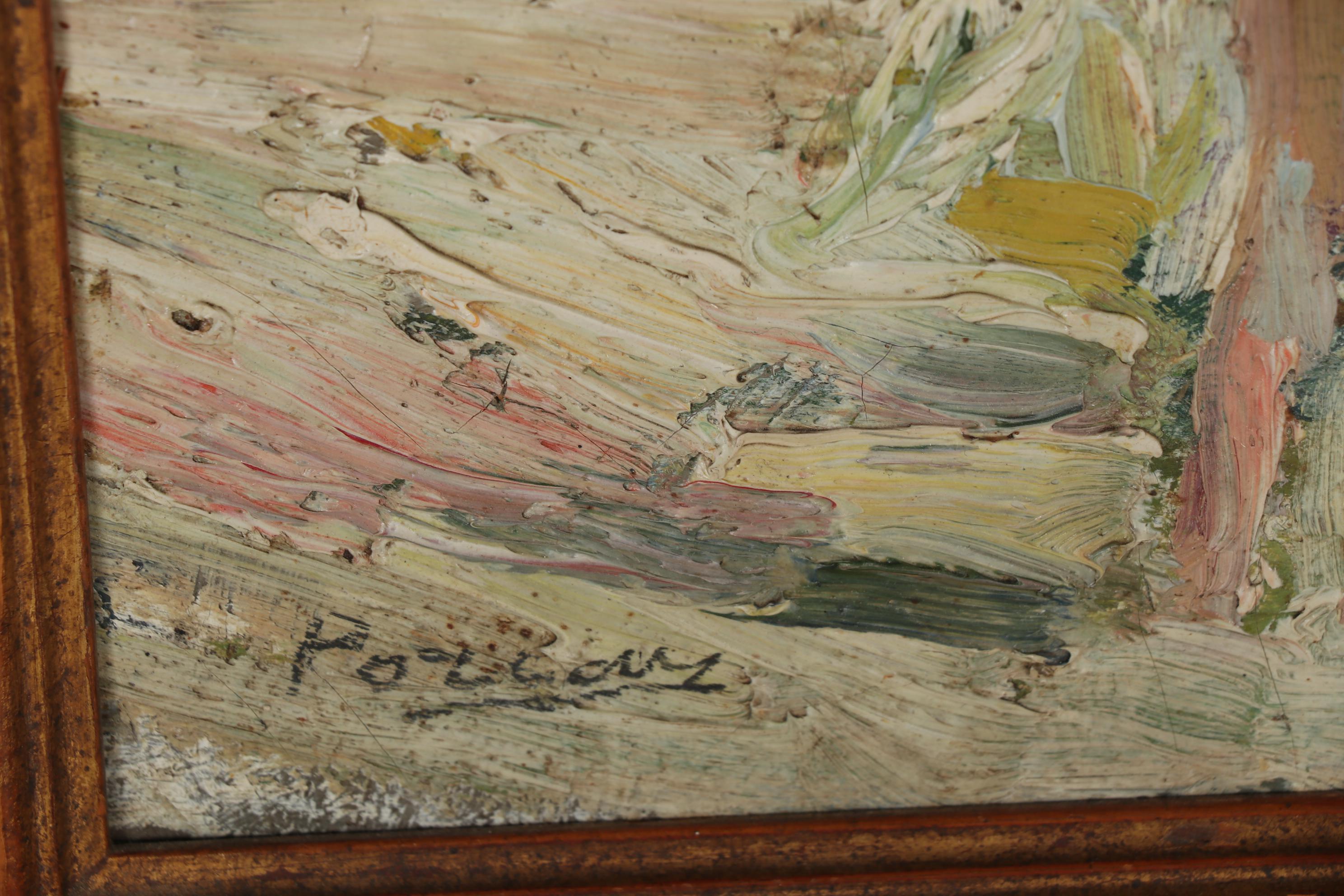 Juan Bautista Porcar Ripollés Oil Painting "Figures on the Beach"