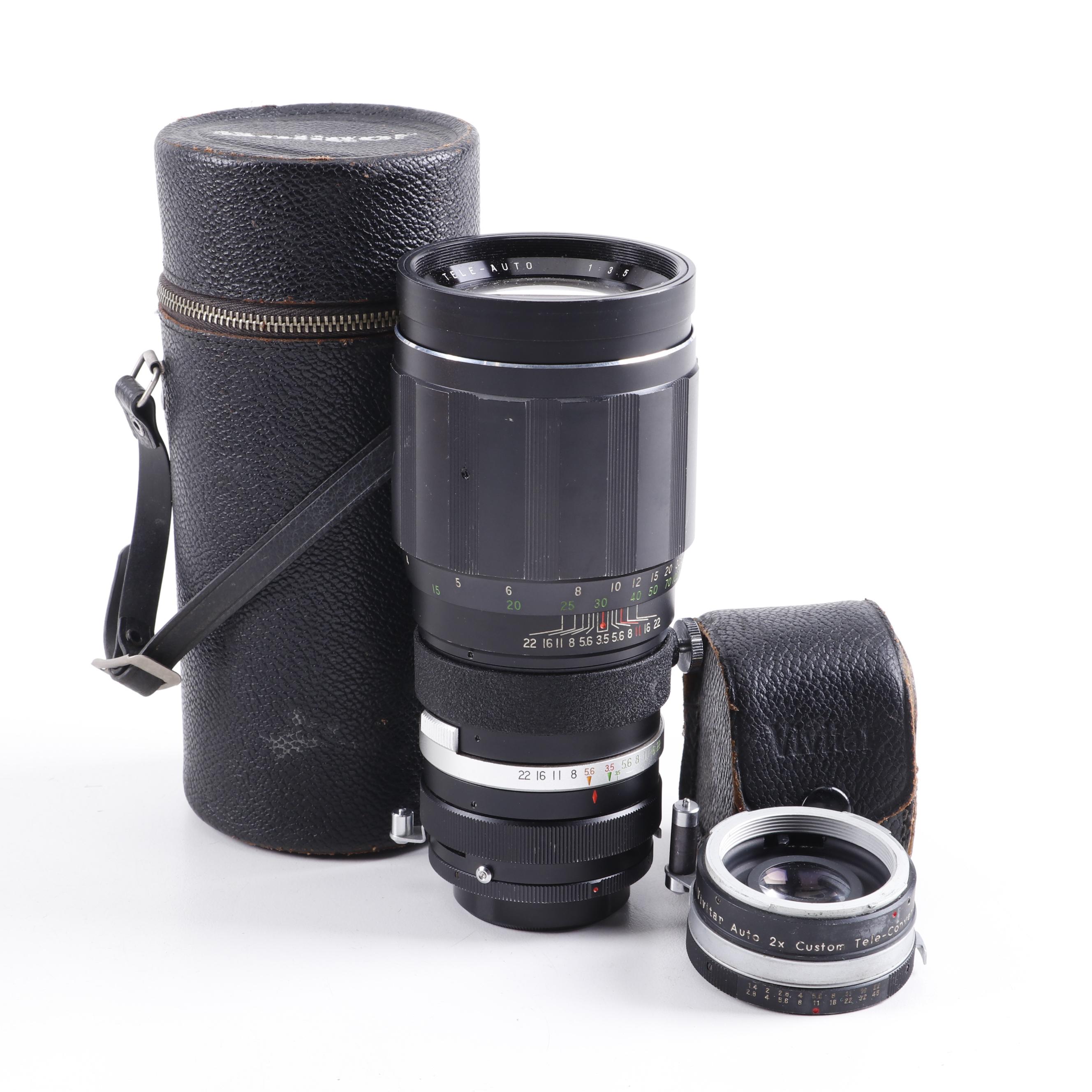 Miranda Sensorex Film Camera with Soligor Lens and Other Accessories