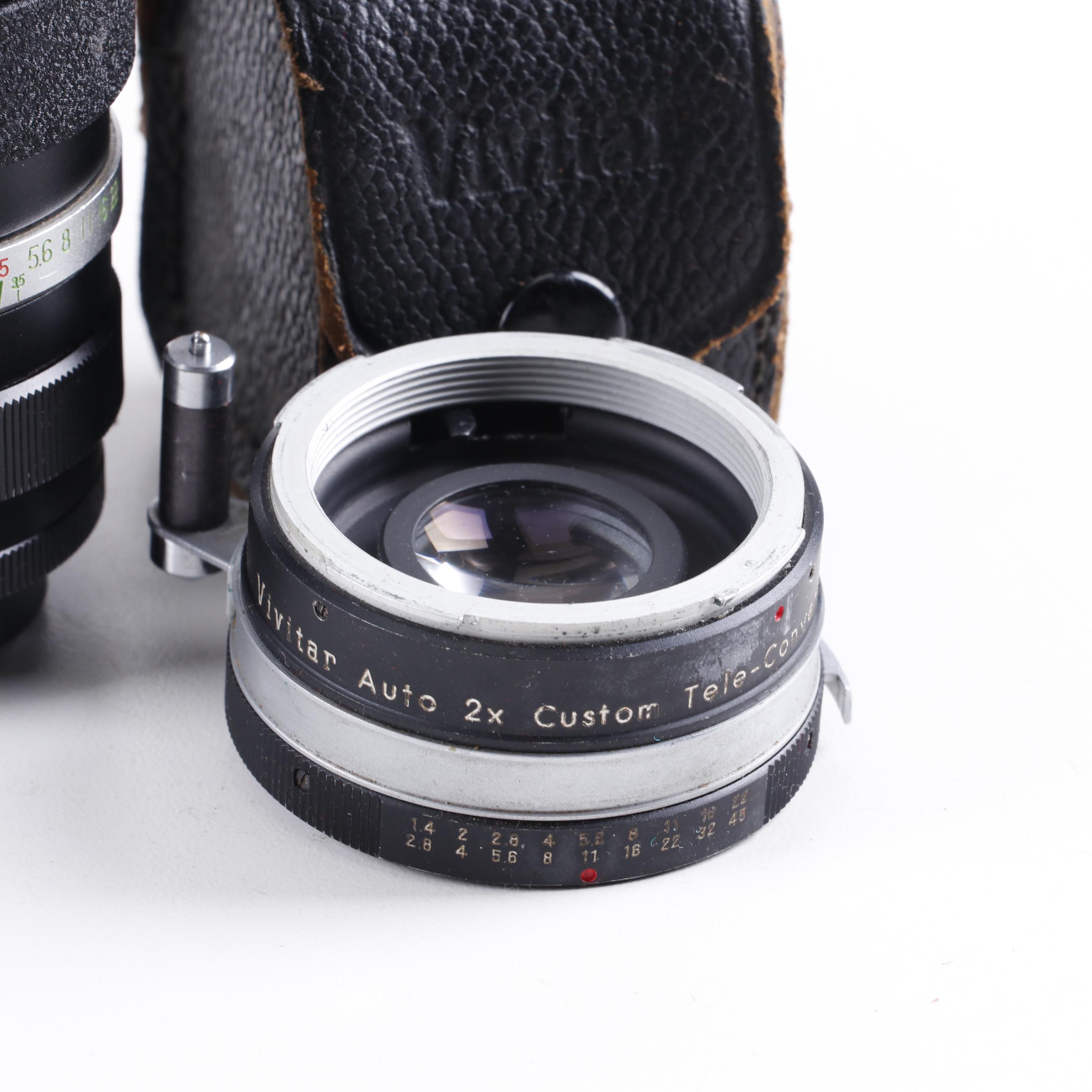 Miranda Sensorex Film Camera with Soligor Lens and Other Accessories