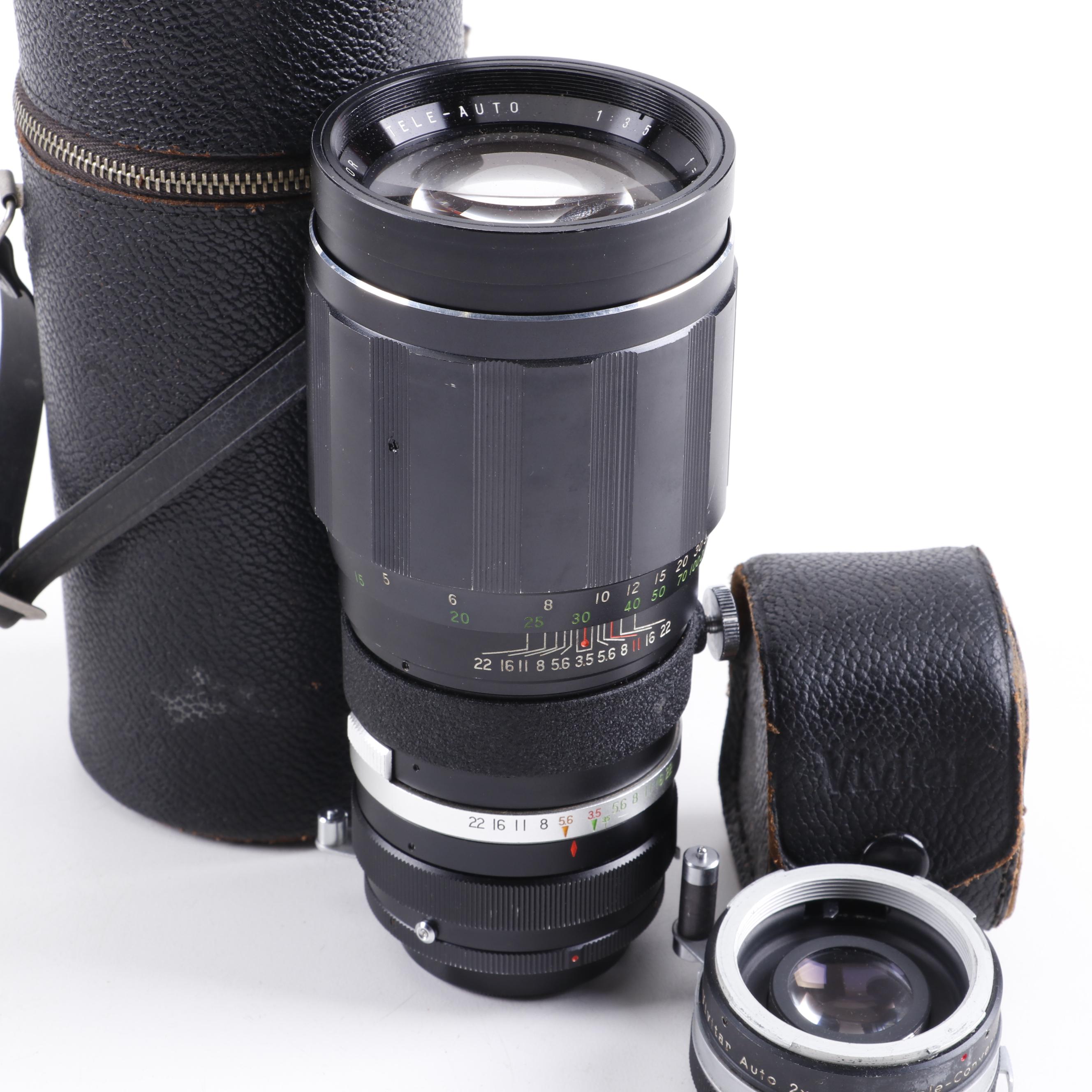 Miranda Sensorex Film Camera with Soligor Lens and Other Accessories