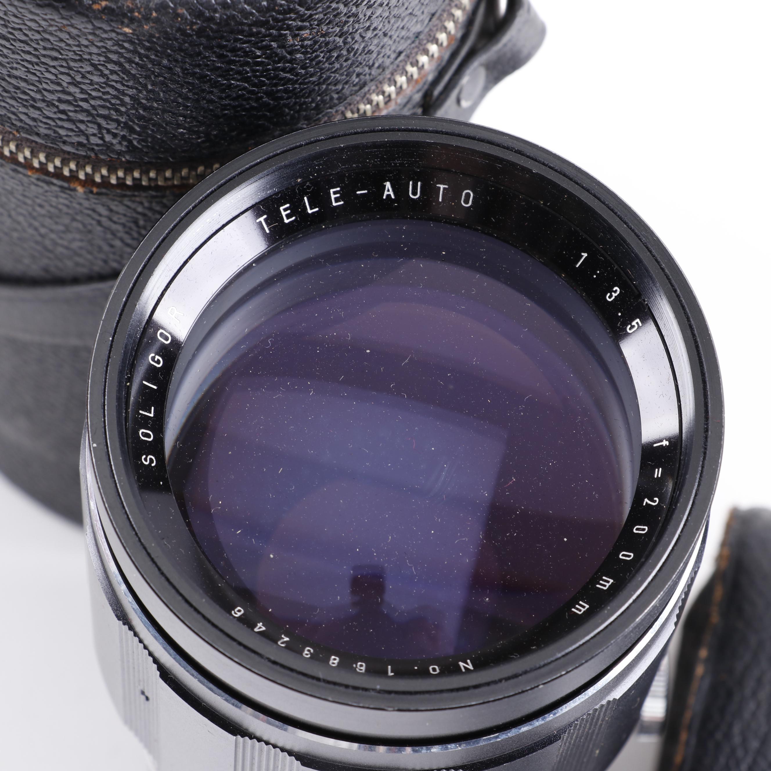 Miranda Sensorex Film Camera with Soligor Lens and Other Accessories