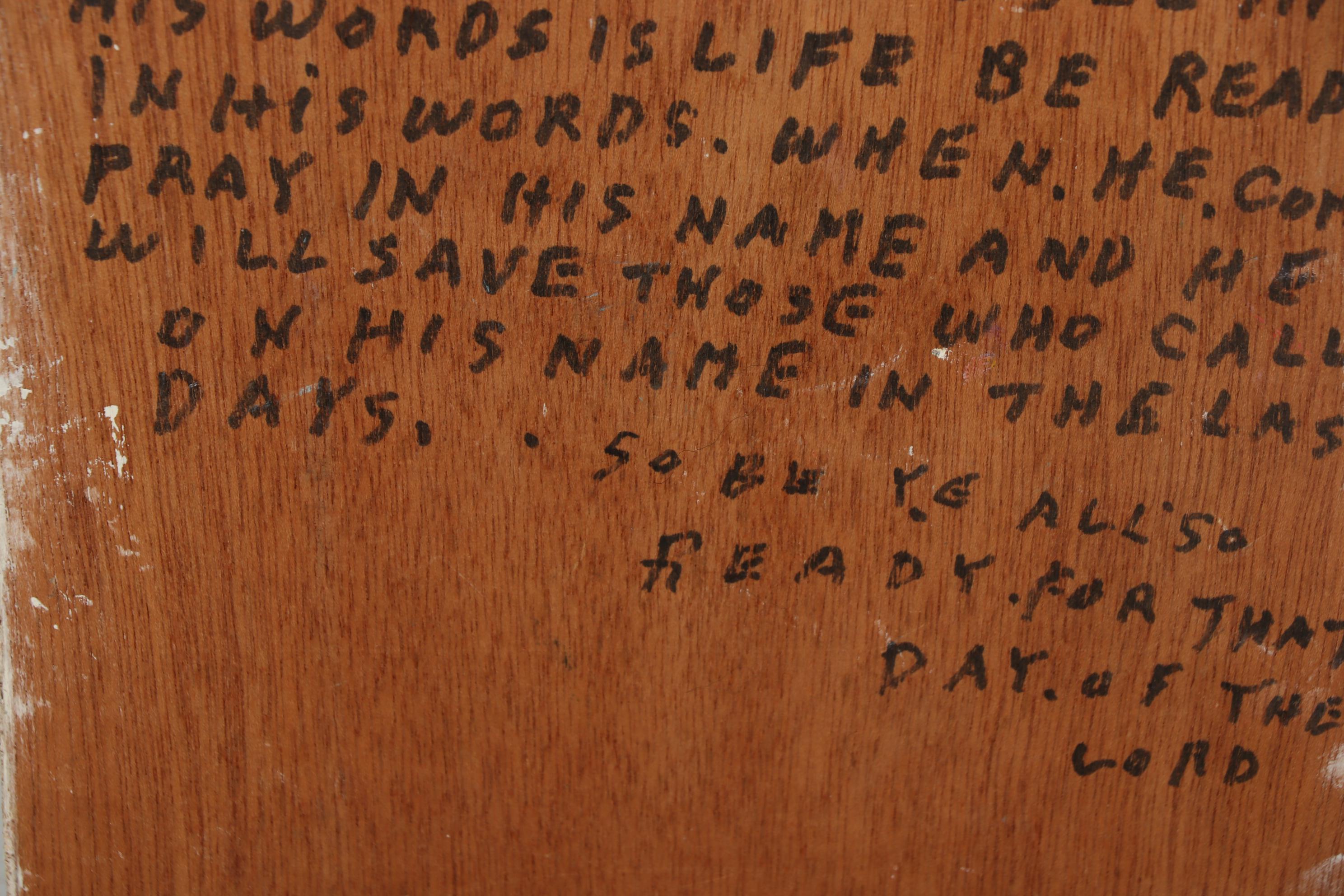 Howard Finster Oil Paint Marker and Acrylic Painting, 1996