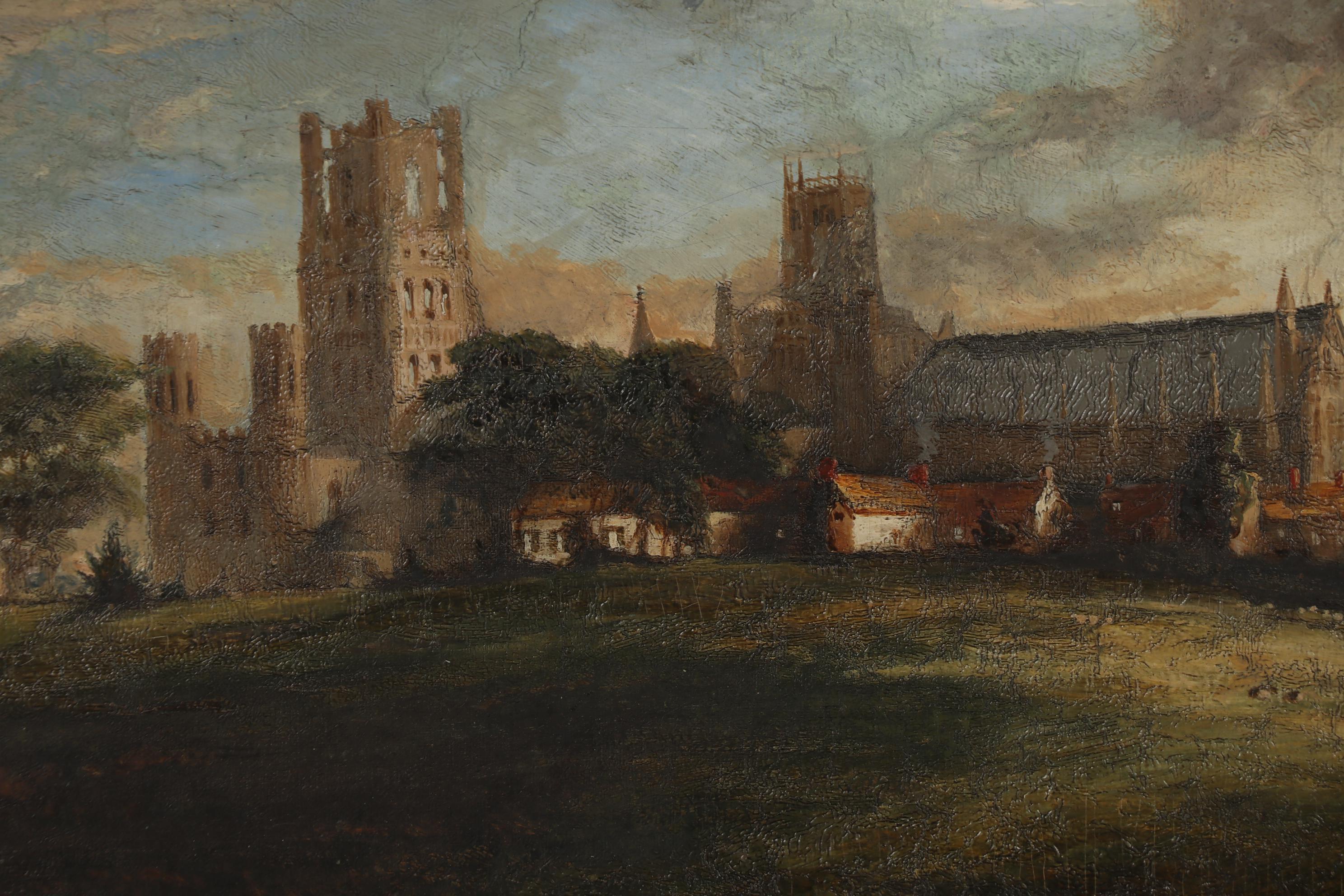 Peter de Wint Oil Painting "Ely Cathedral", Early 19th Century