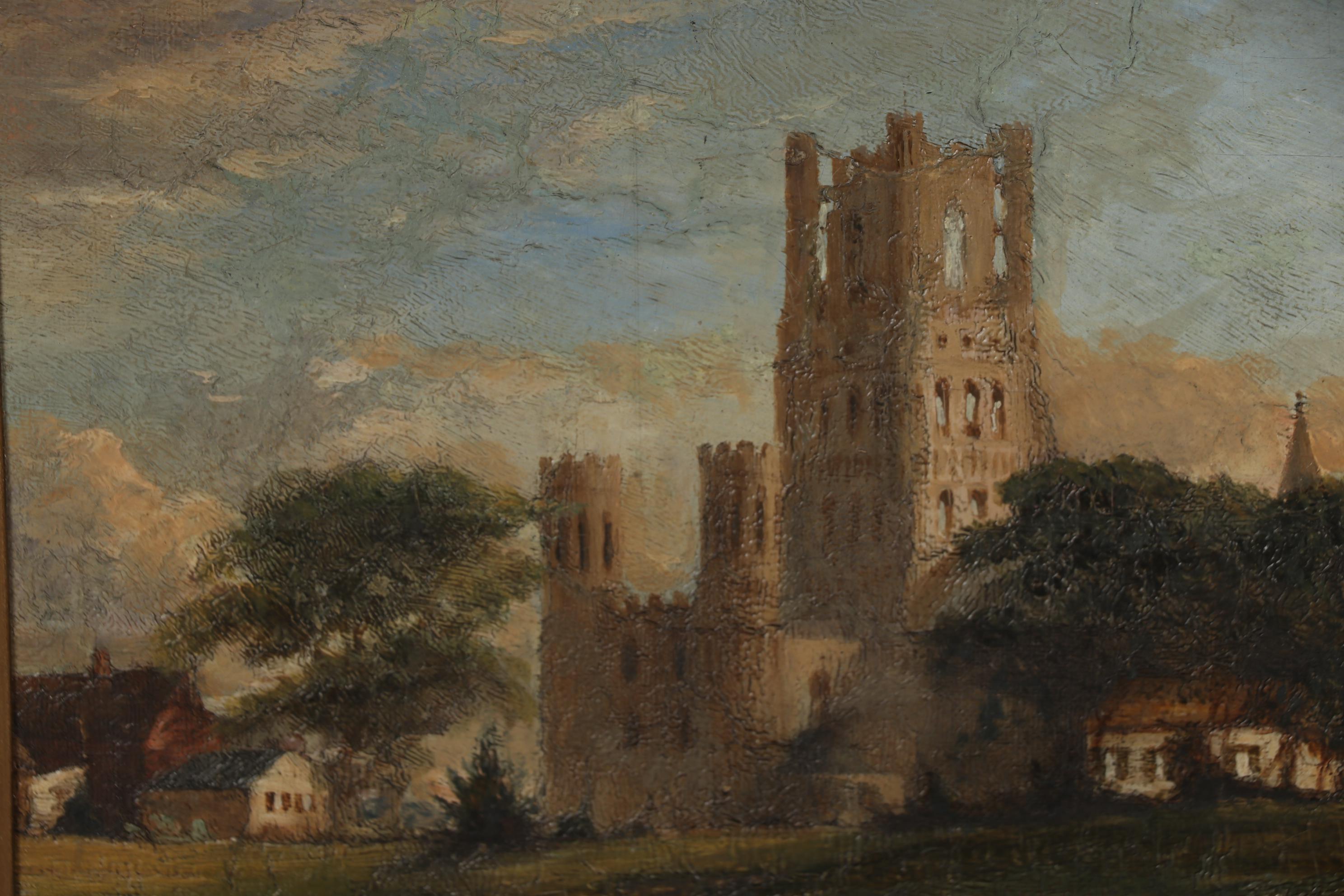 Peter de Wint Oil Painting "Ely Cathedral", Early 19th Century