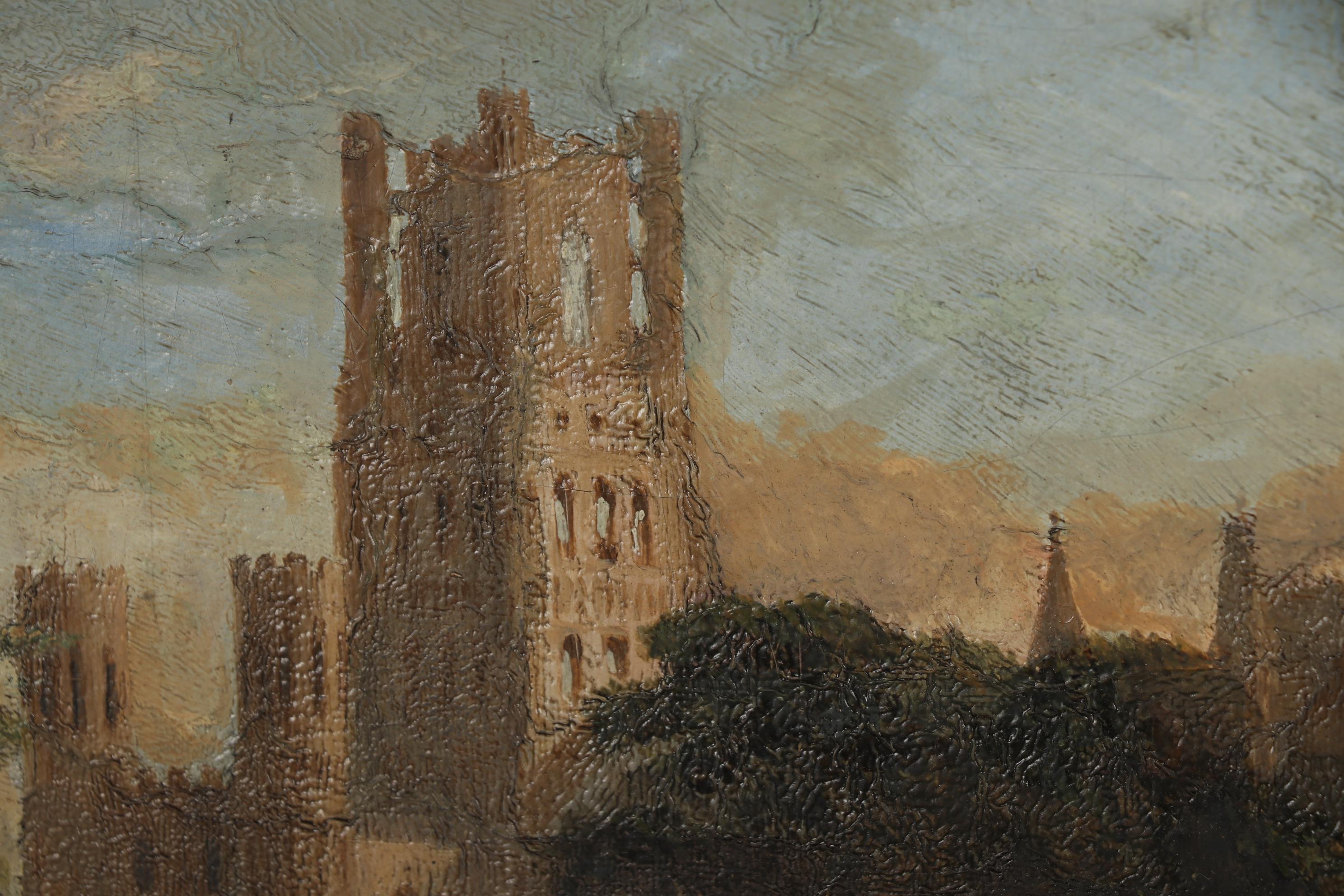 Peter de Wint Oil Painting "Ely Cathedral", Early 19th Century