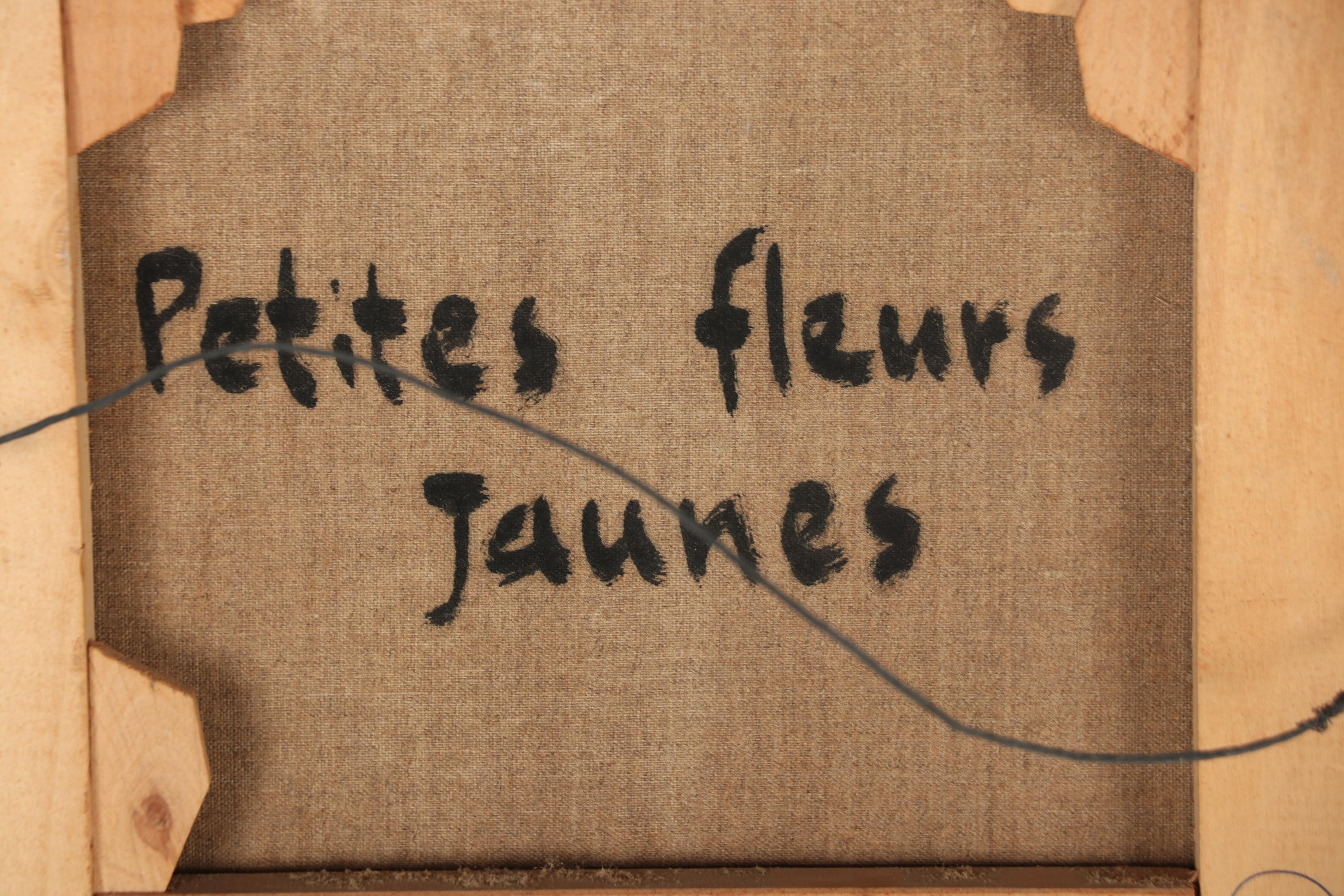 Georges Doussot Oil Painting "Petites Fleurs Jaunes", 1965