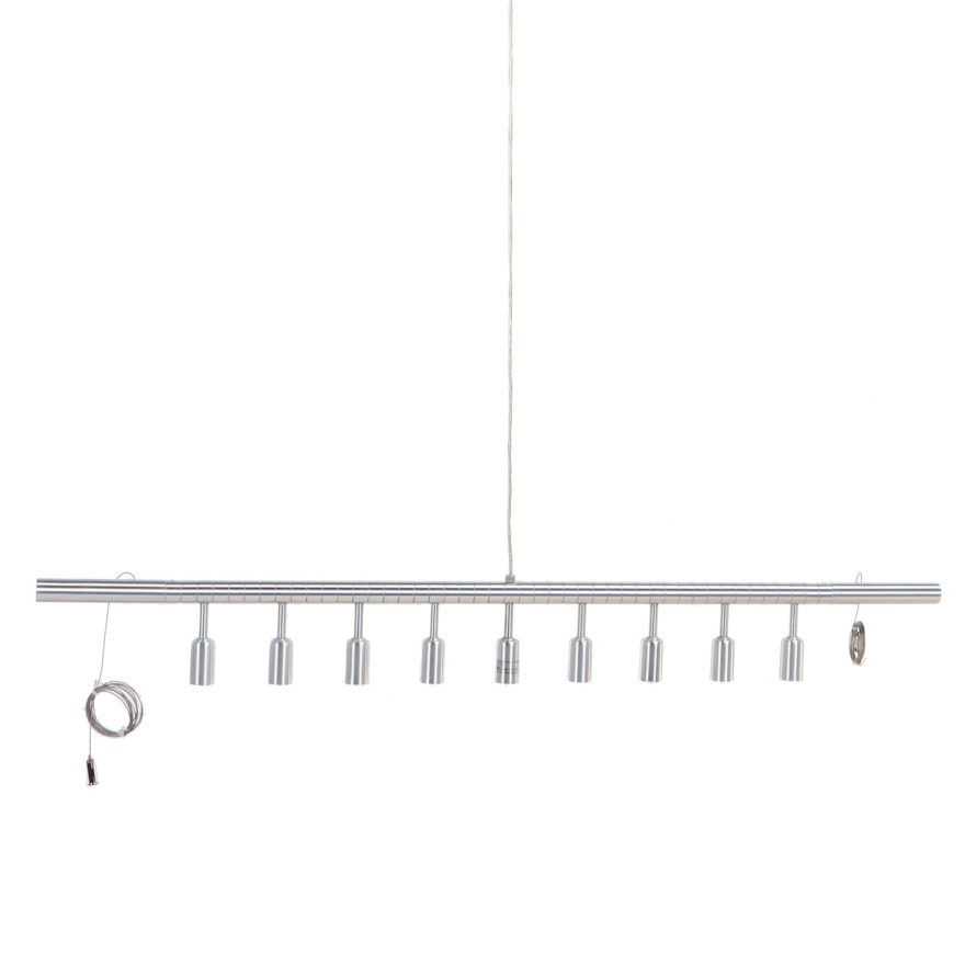 Design Within Reach “Cellula” Brushed Aluminum Linear Chandelier