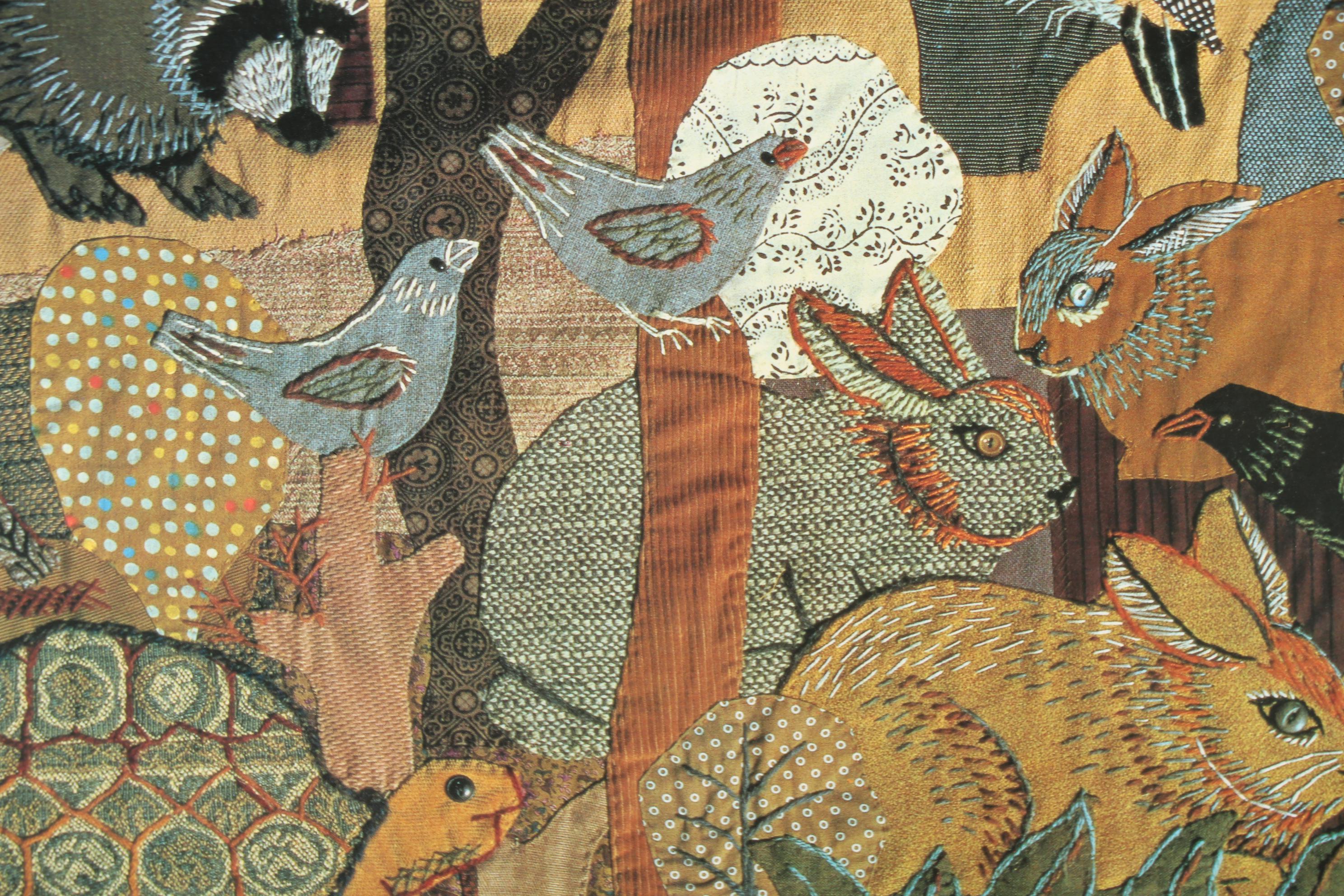 Martha Mood Appliqué Stitchery "Parrots" with Illustrated Art Books
