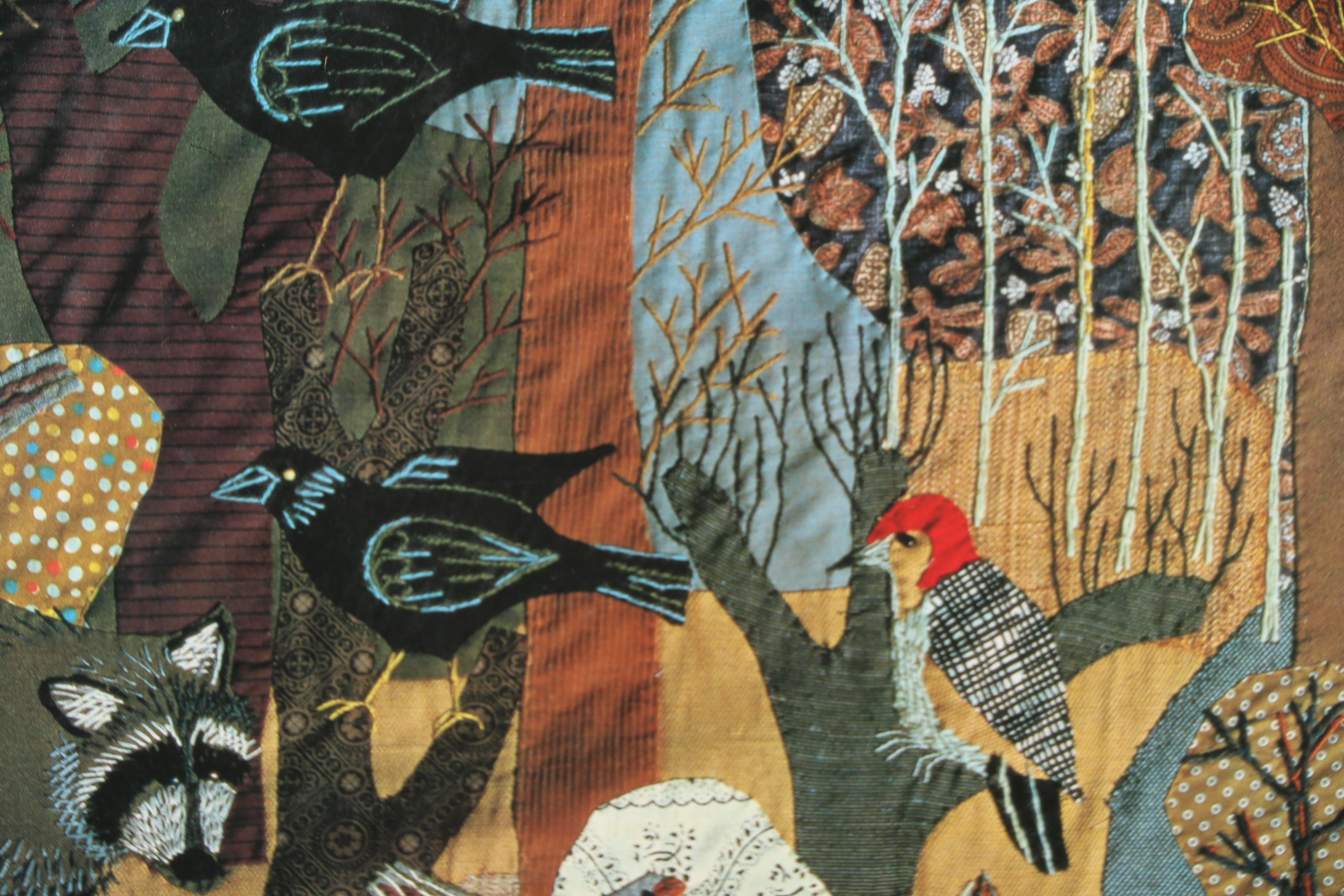 Martha Mood Appliqué Stitchery "Parrots" with Illustrated Art Books