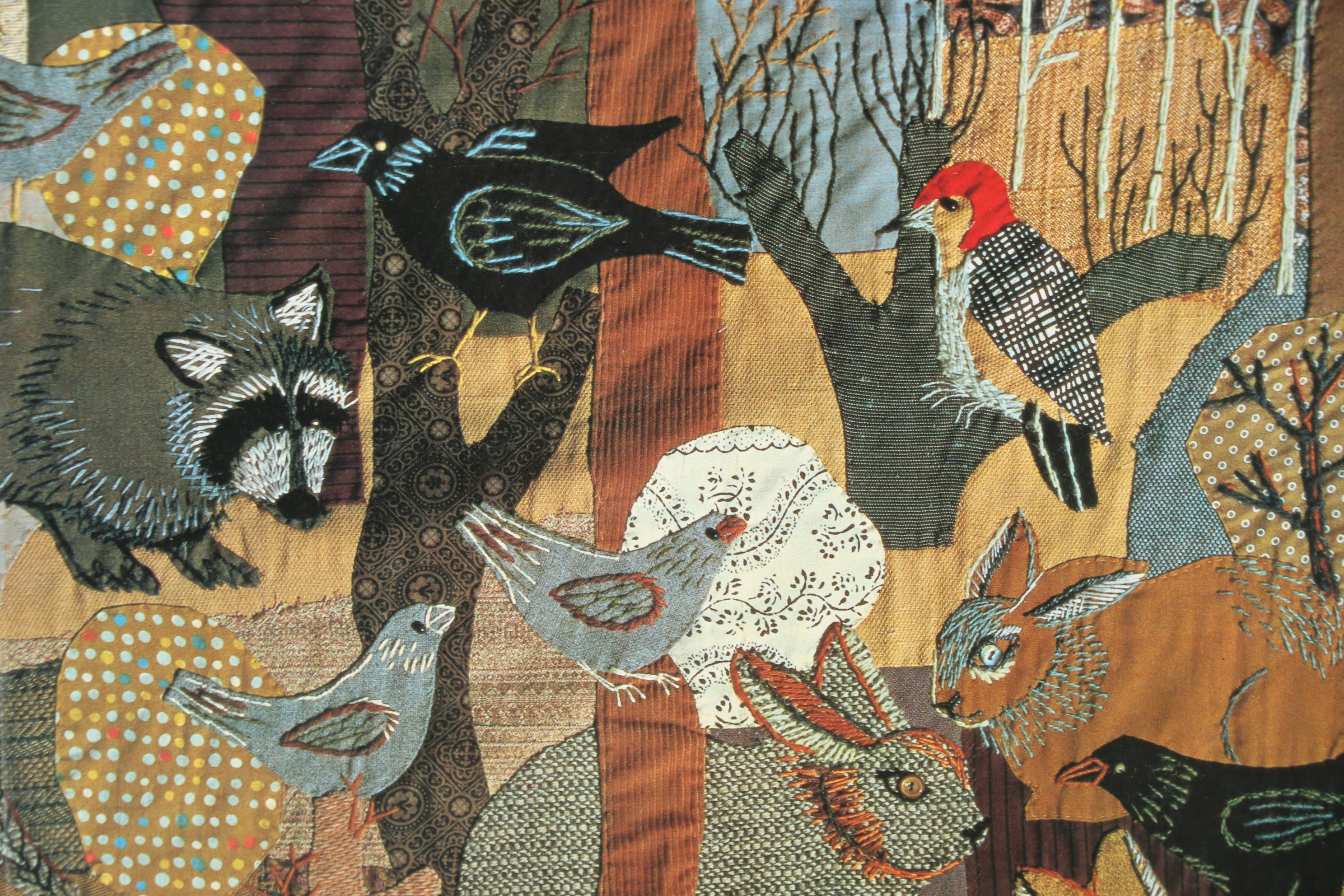 Martha Mood Appliqué Stitchery "Parrots" with Illustrated Art Books