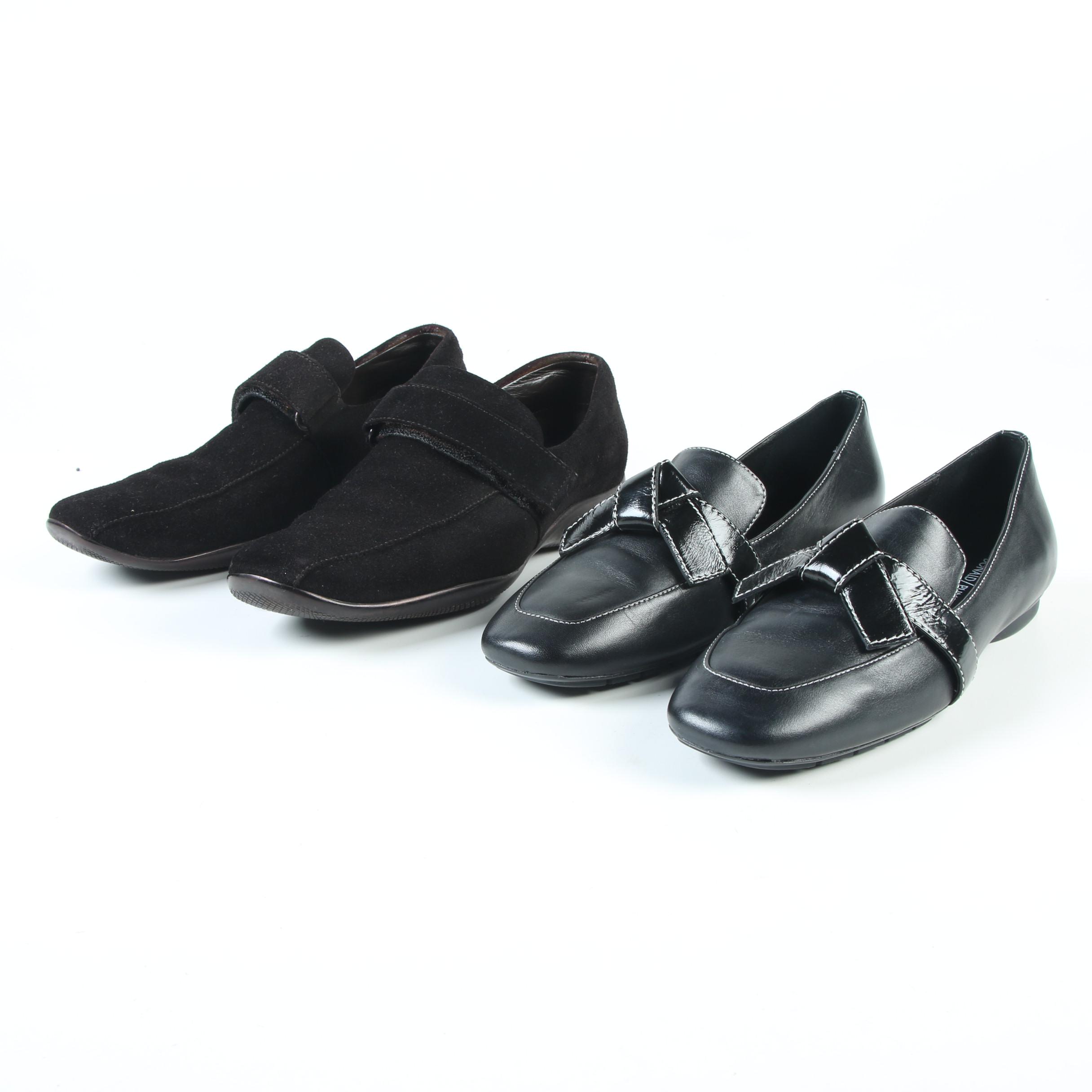 Prada Suede and Donald J Pliner Leather Loafers