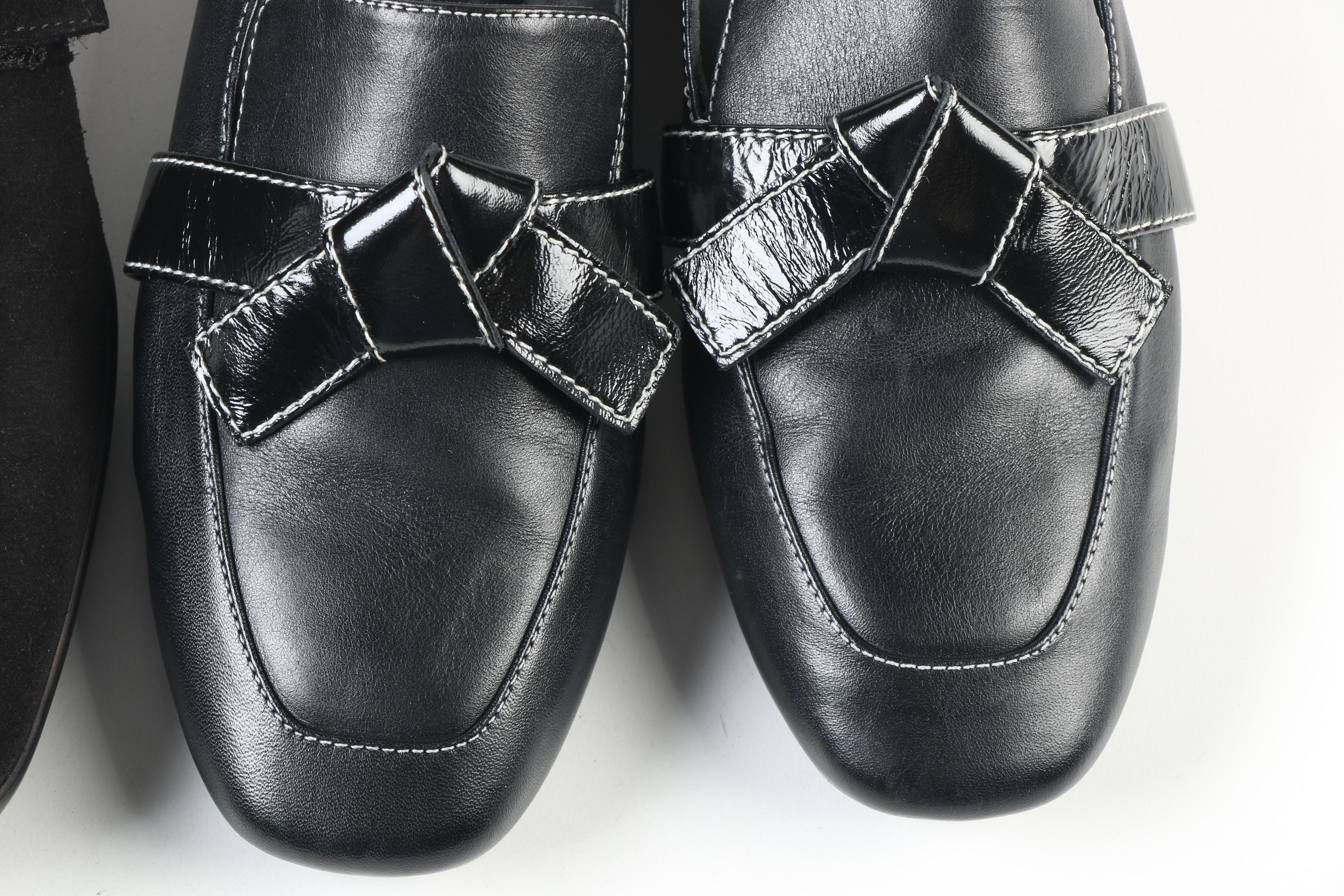 Prada Suede and Donald J Pliner Leather Loafers