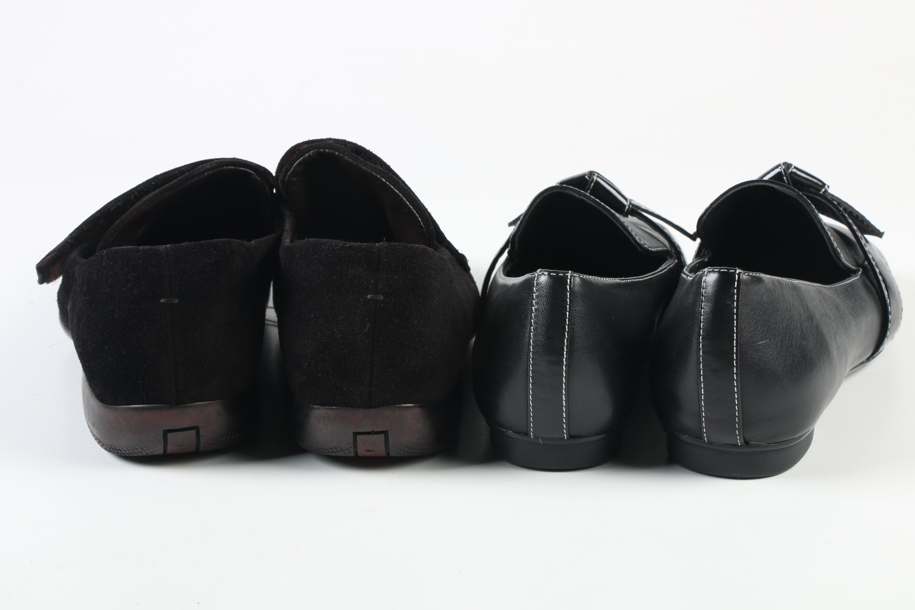 Prada Suede and Donald J Pliner Leather Loafers