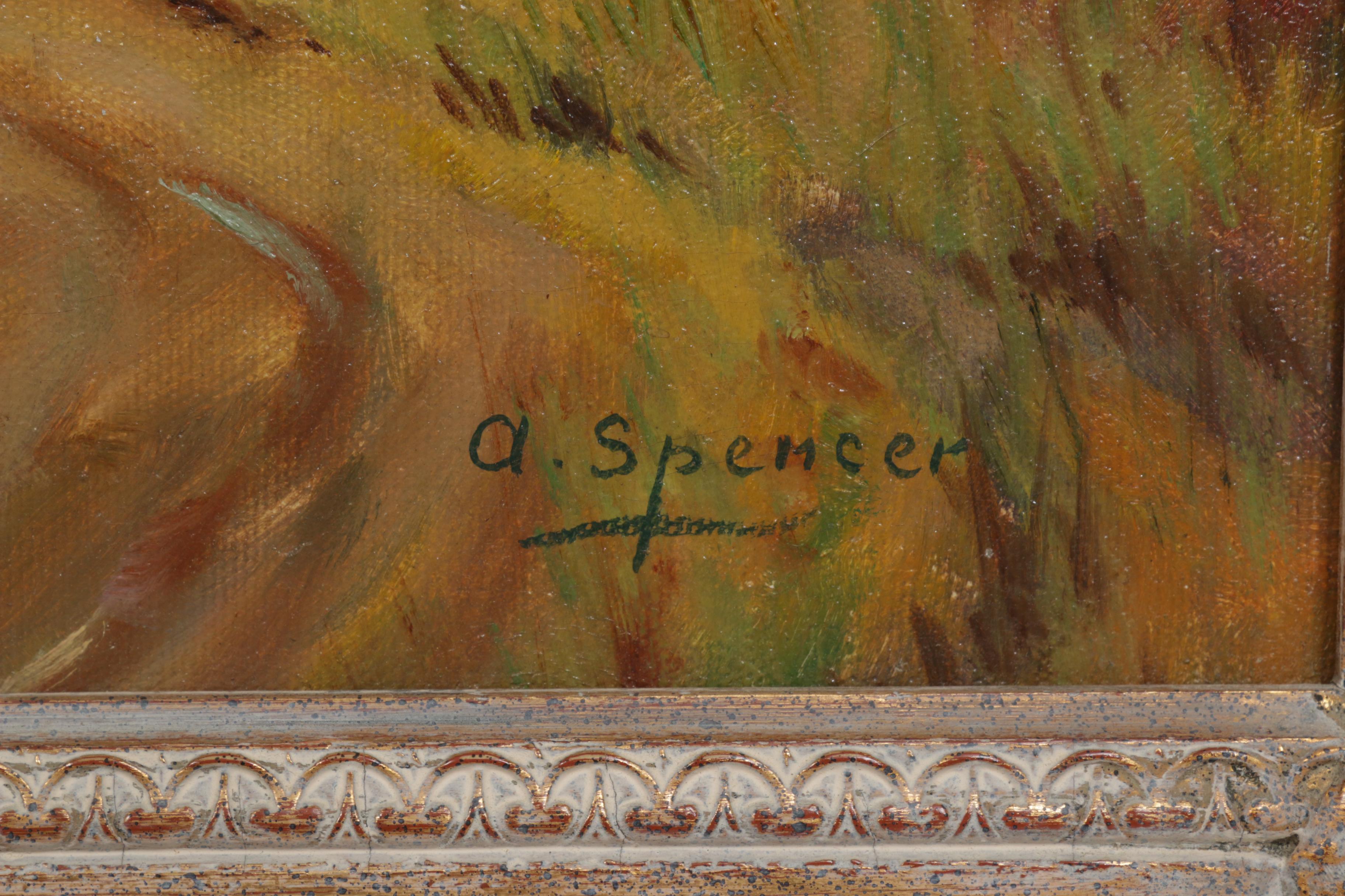 Augustus Spencer Oil Painting "An Essex Cottage"