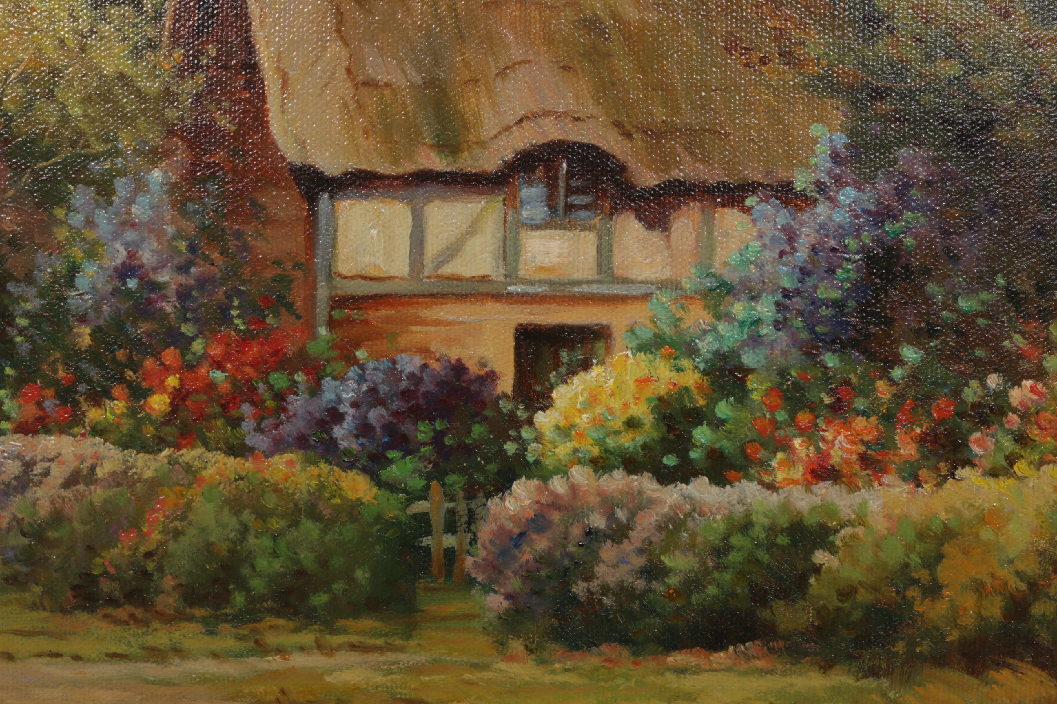 Augustus Spencer Oil Painting "An Essex Cottage"