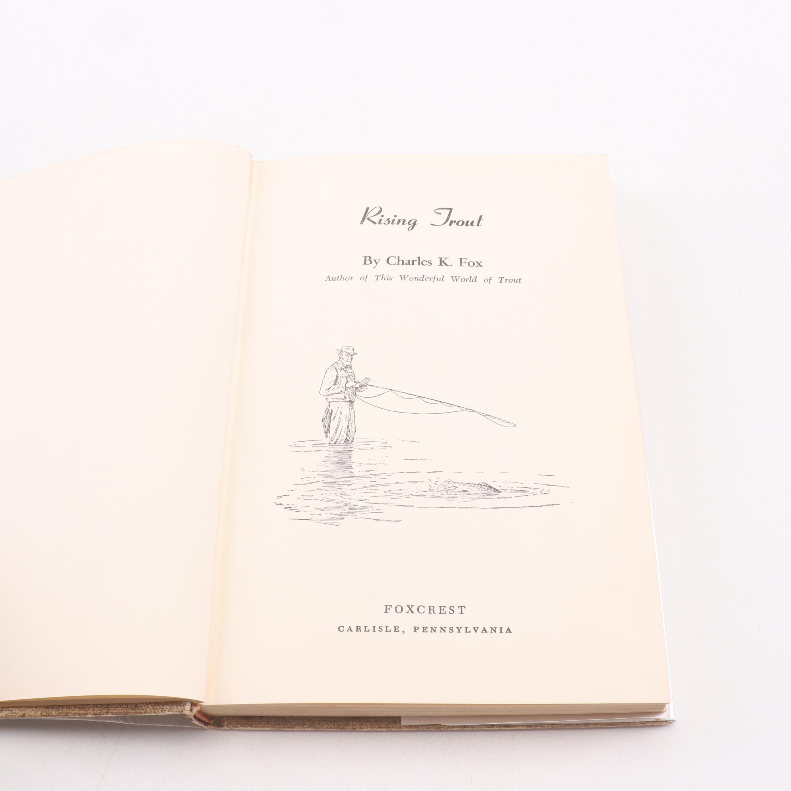 Signed Limited Edition "Rising Trout" by Charles K. Fox, 1967