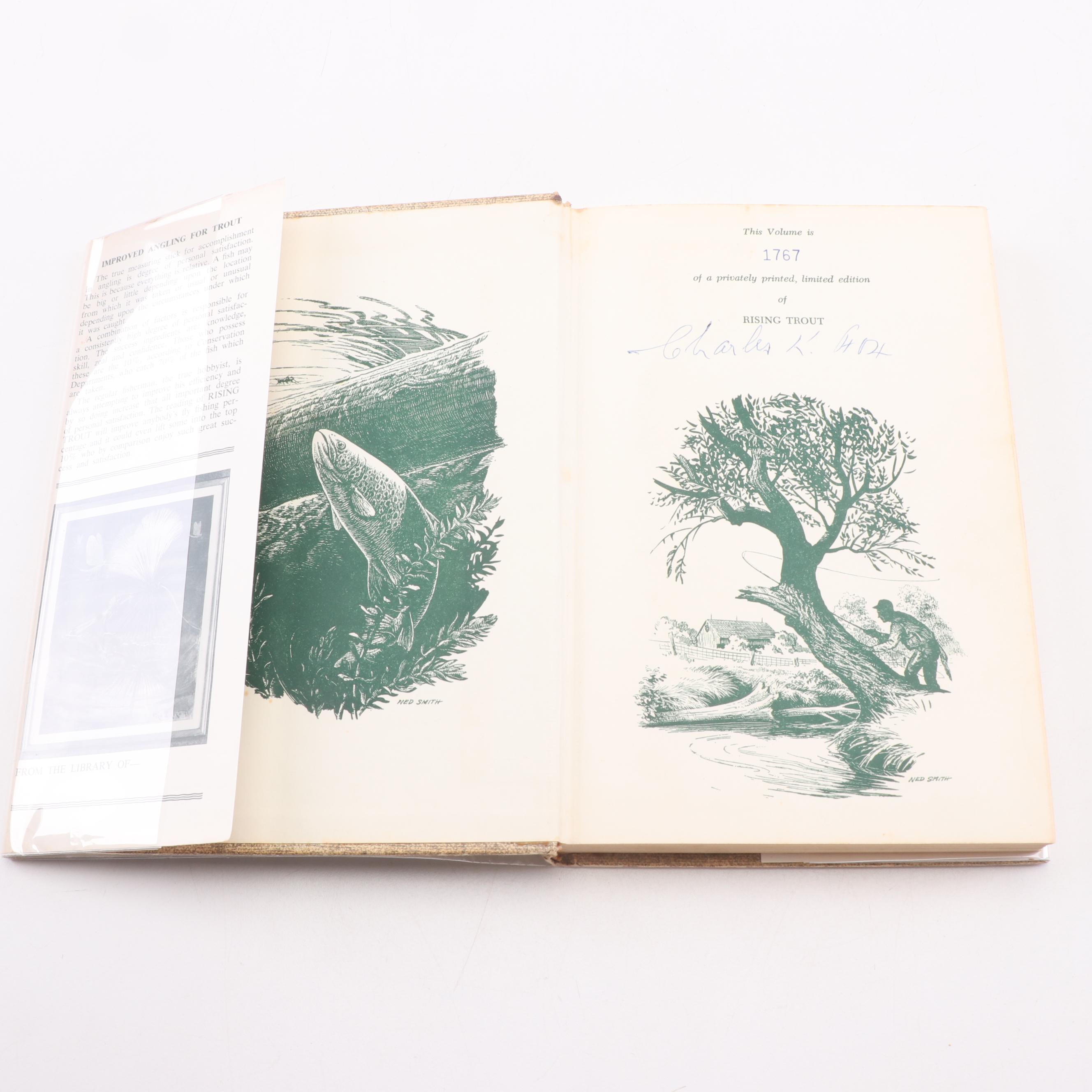 Signed Limited Edition "Rising Trout" by Charles K. Fox, 1967