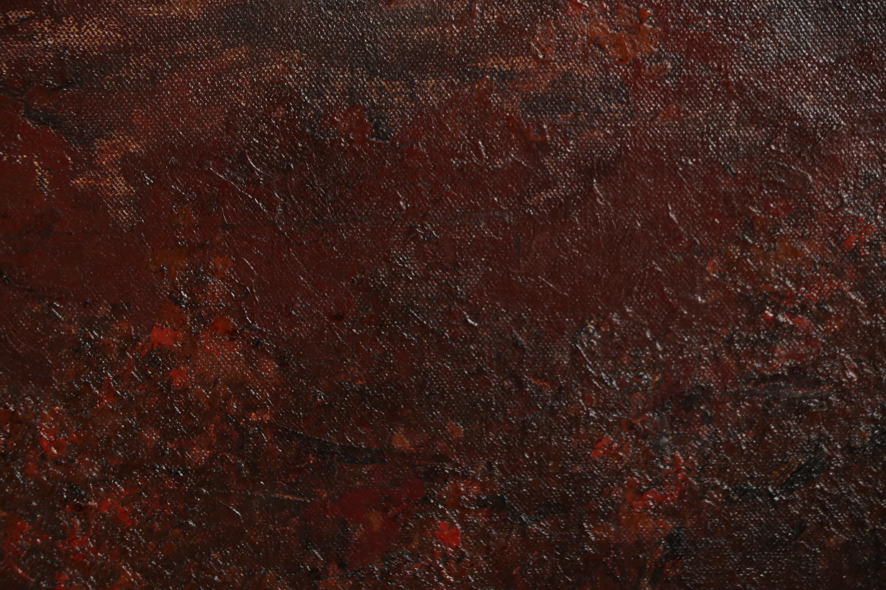 Richard Whately West Monumental Oil Painting "Falls of Clyde"