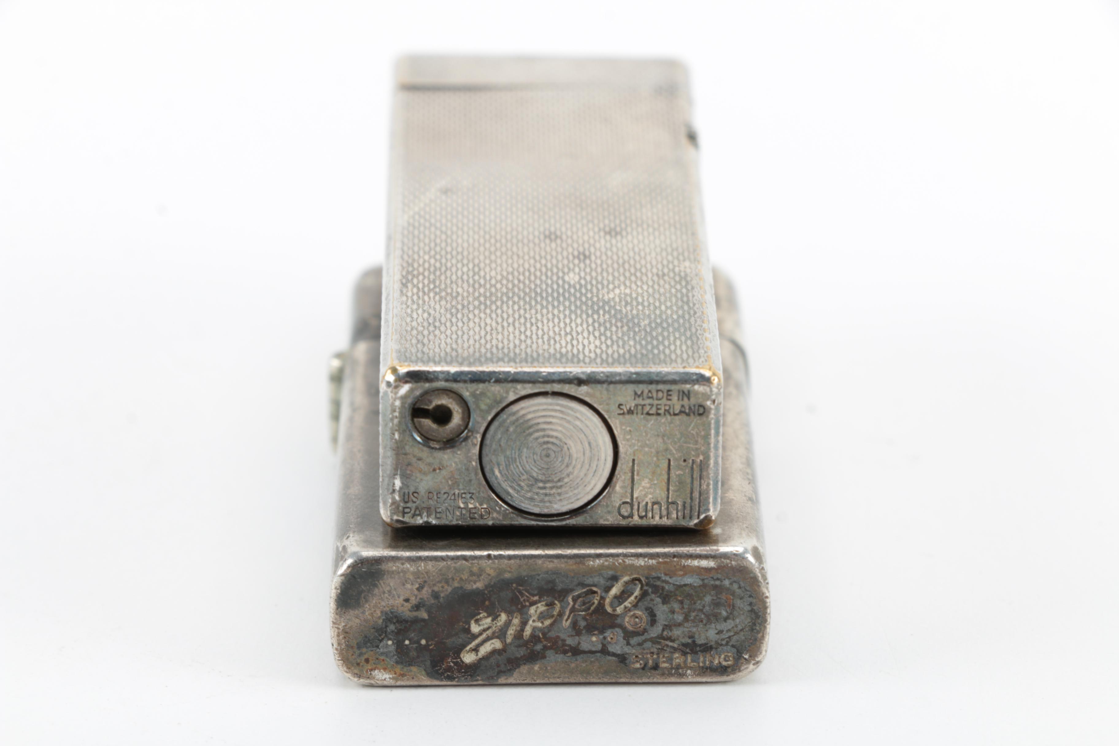 Dunhill "Rollagas" and Sterling Silver Zippo Lighters, Vintage