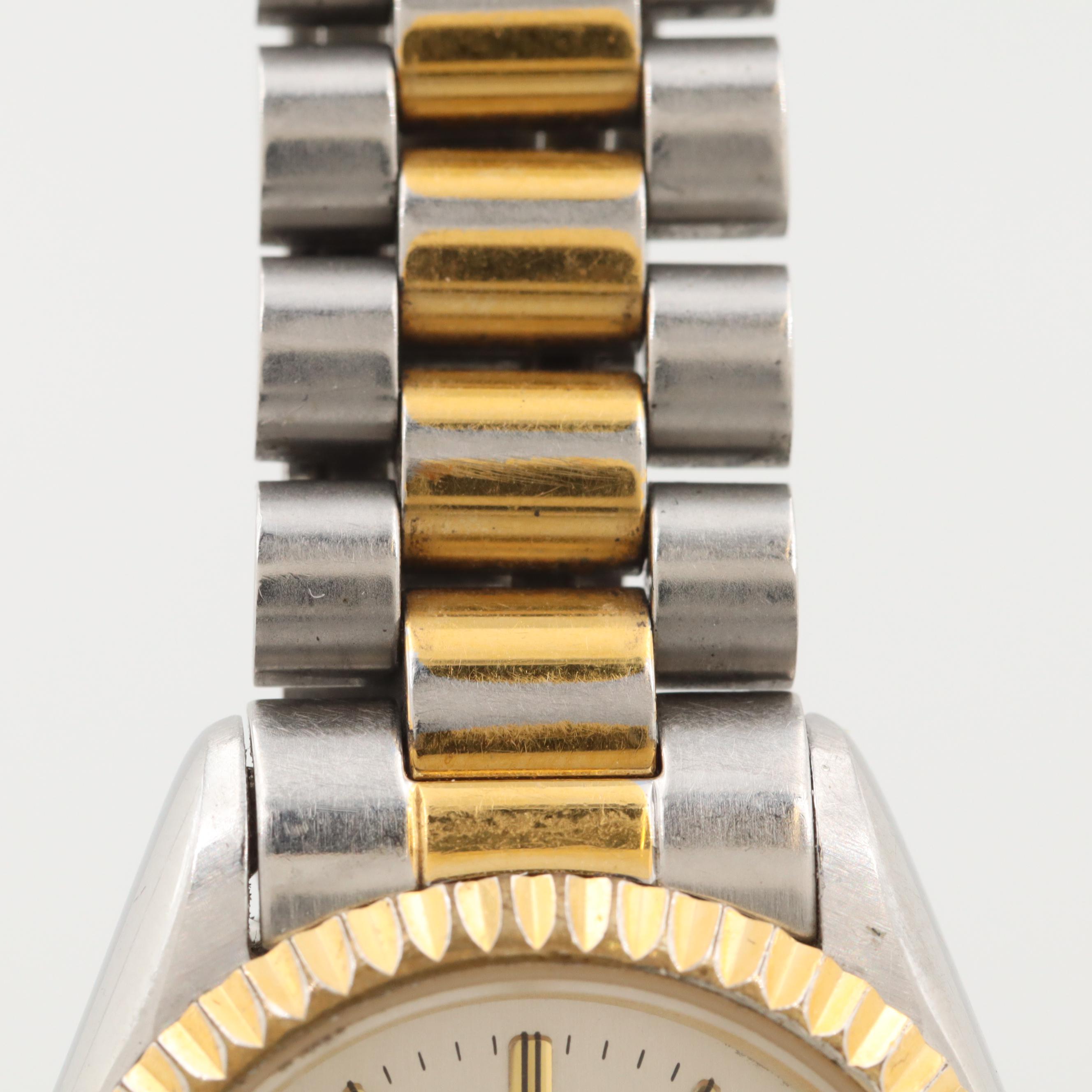 Wittnauer Two Tone Quartz Stainless Steel Watch With Date Window
