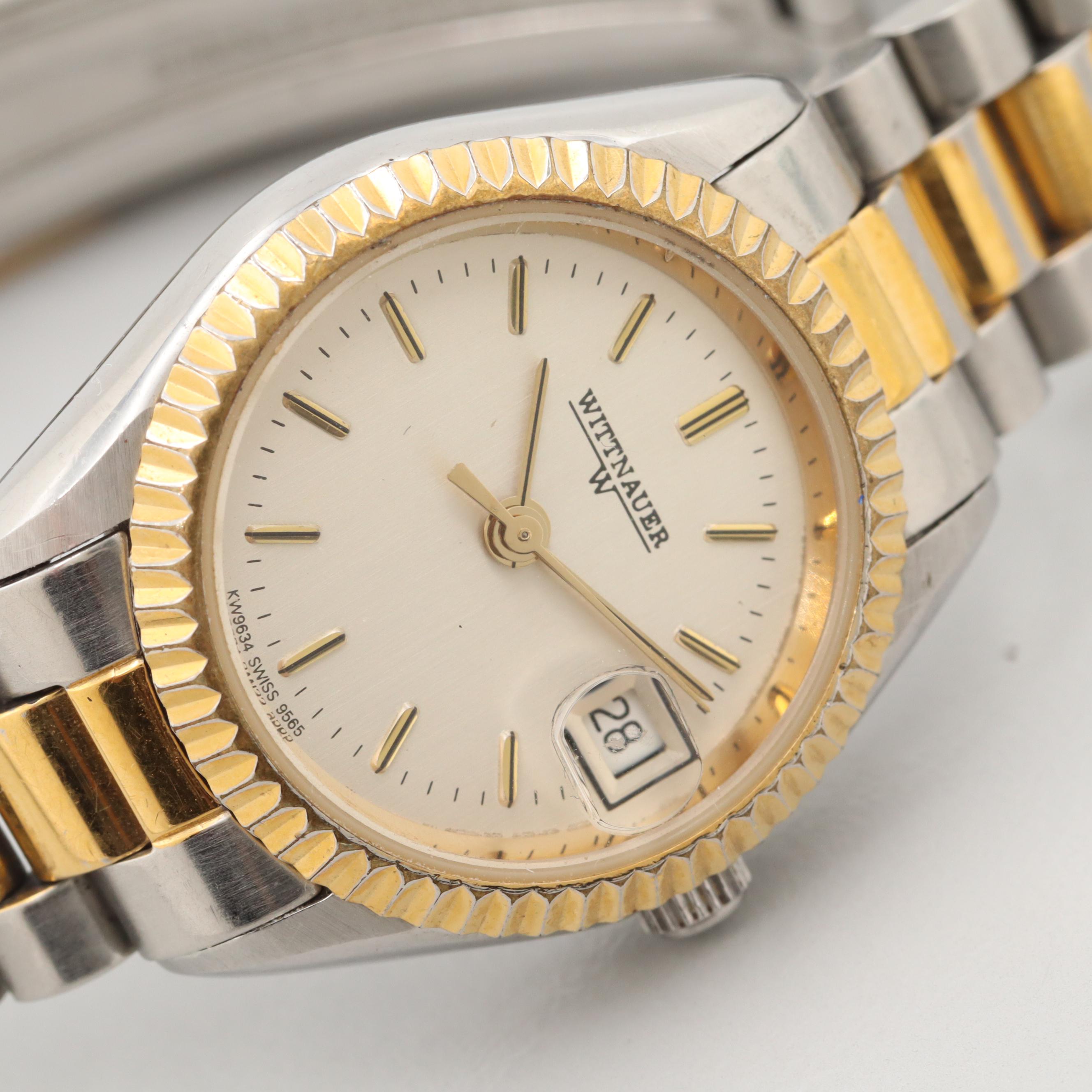Wittnauer Two Tone Quartz Stainless Steel Watch With Date Window