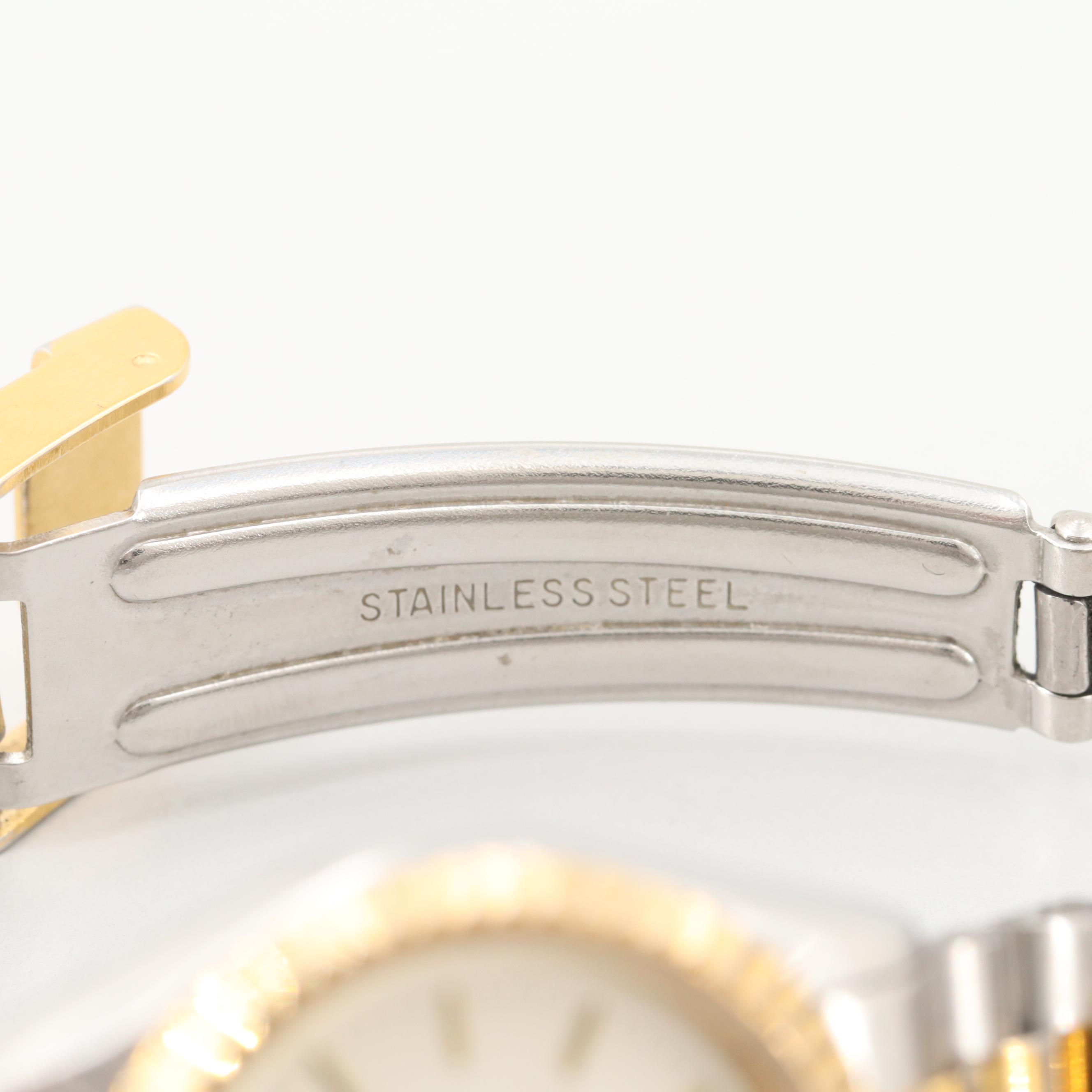 Wittnauer Two Tone Quartz Stainless Steel Watch With Date Window