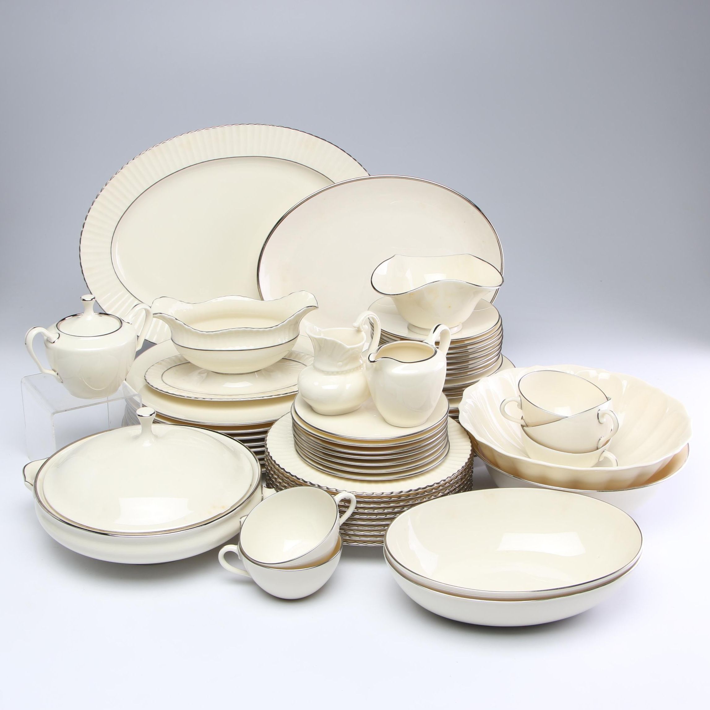 Lenox Porcelain "Olympia PL" and Other Dinnerware, Late 20th Century