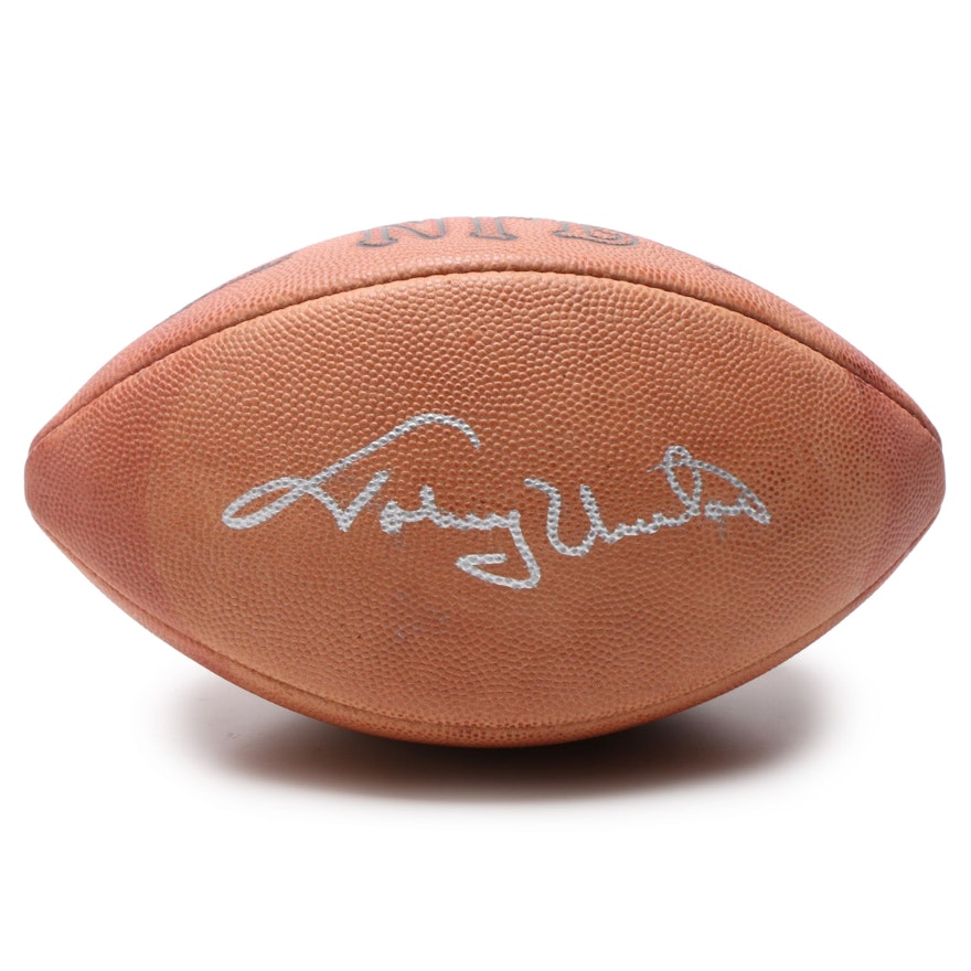 Johnny Unitas Signed Wilson Model NFL Football, PSA COA