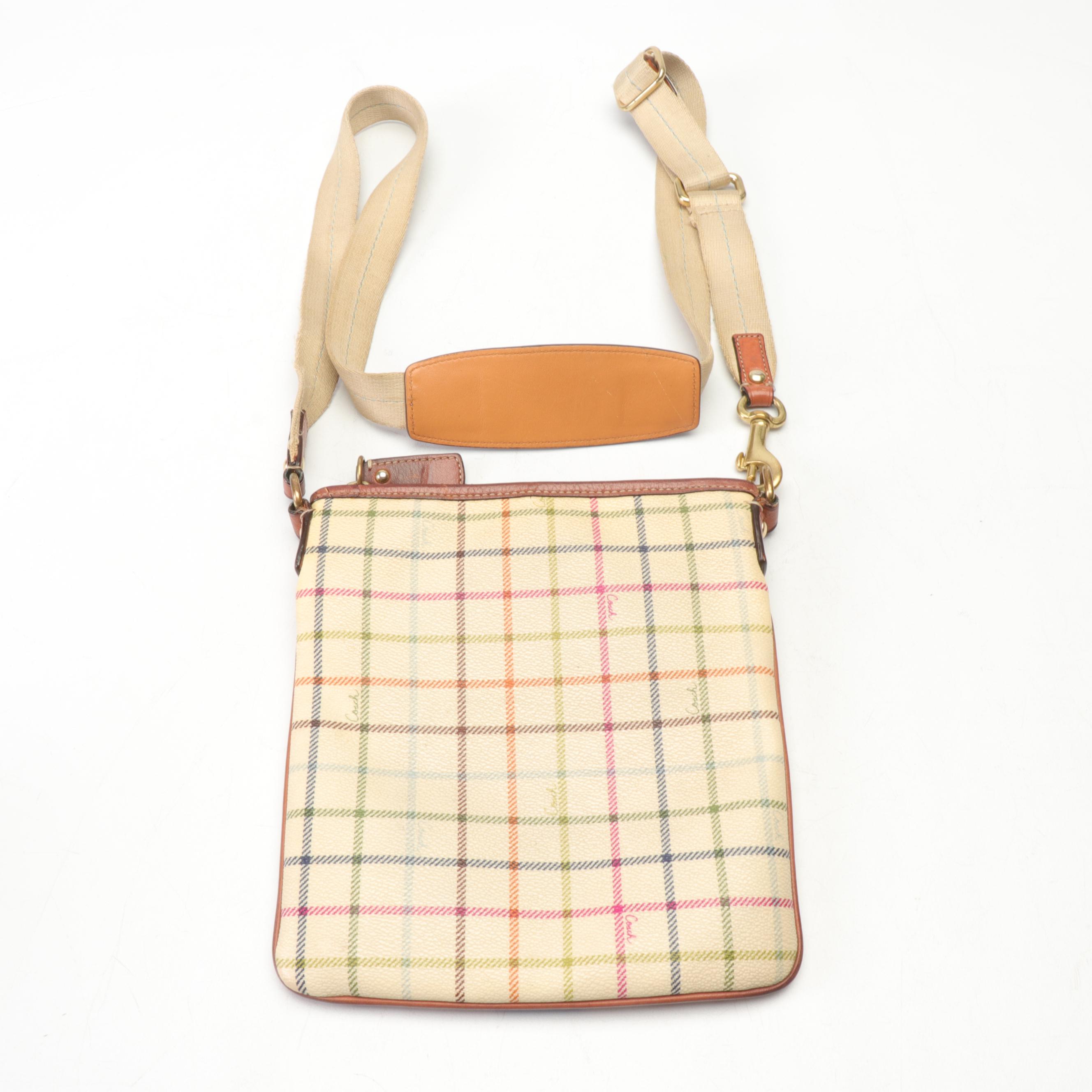 Coach Heritage Stripe Tattersall Swingpack