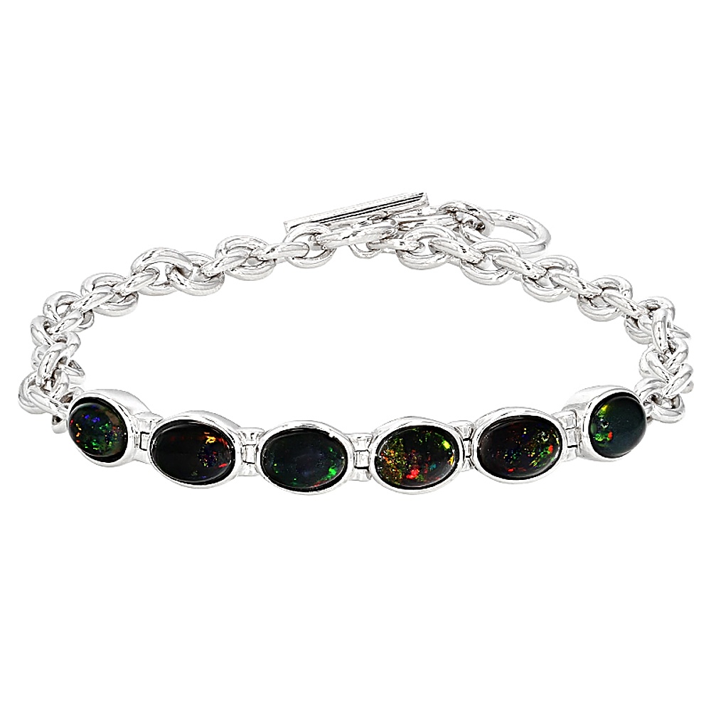 Sterling Silver Opal Bracelet