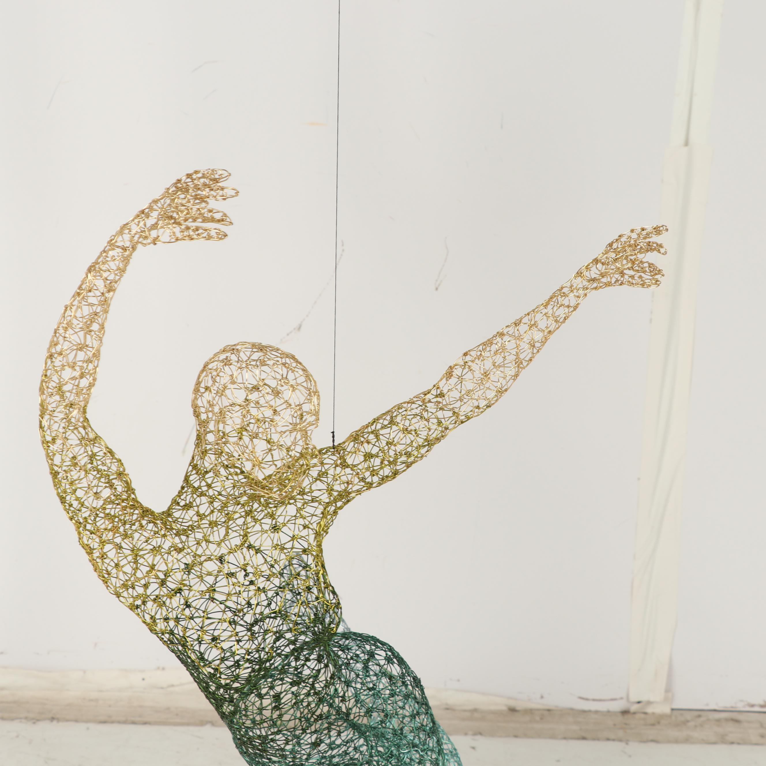 Michael Gard Modernist Wire Sculpture of Dancers
